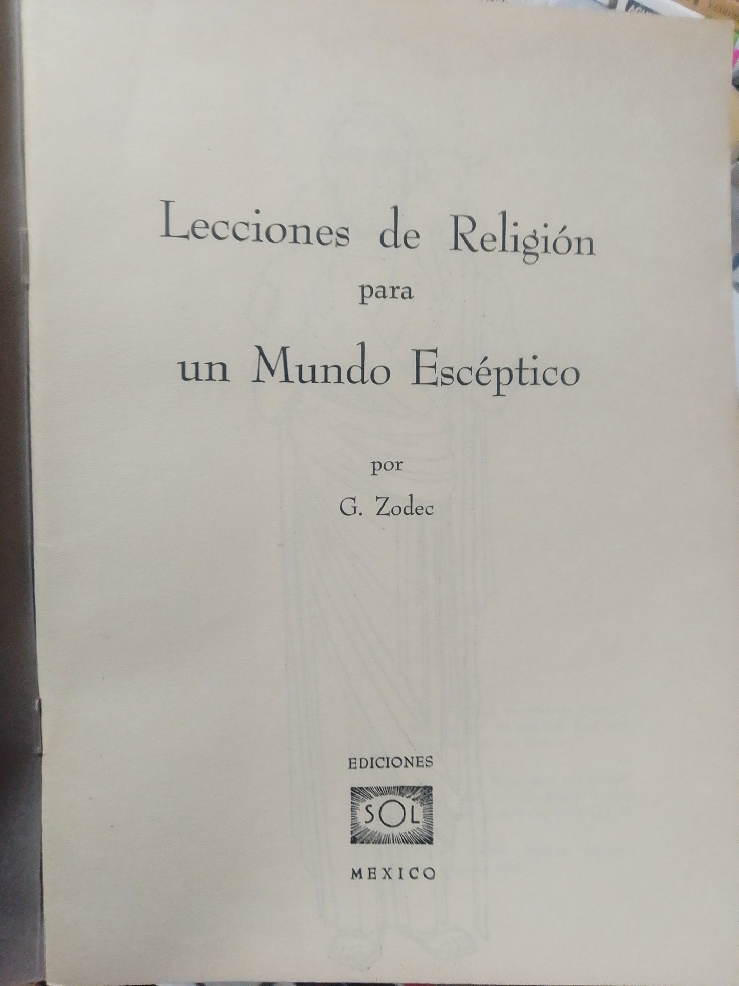 LECCIONES DE RELIGION PARA EL MUNDO ESCEPTICO USADO SUP.PERSONAL  JUAREZ