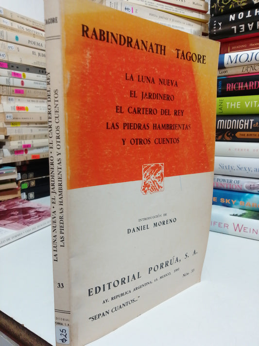 LA LUNA NUEVA Y OTROS TÍTULOS POR RABINDRANATH TAGORE USADO NOVELA JUÁREZ