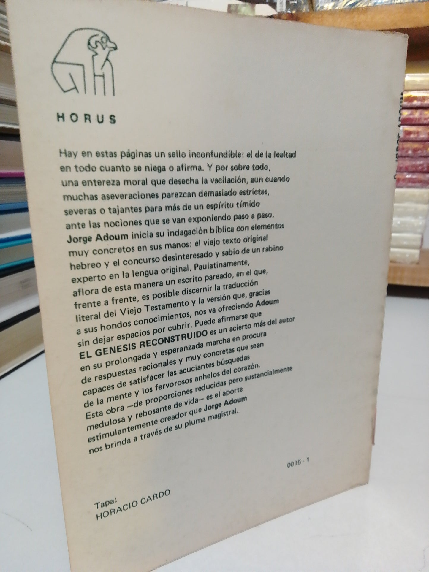 EL GÉNESIS RECONSTRUIDO POR JORGE ADOUM USADO SUP.PERSONAL JUÁREZ