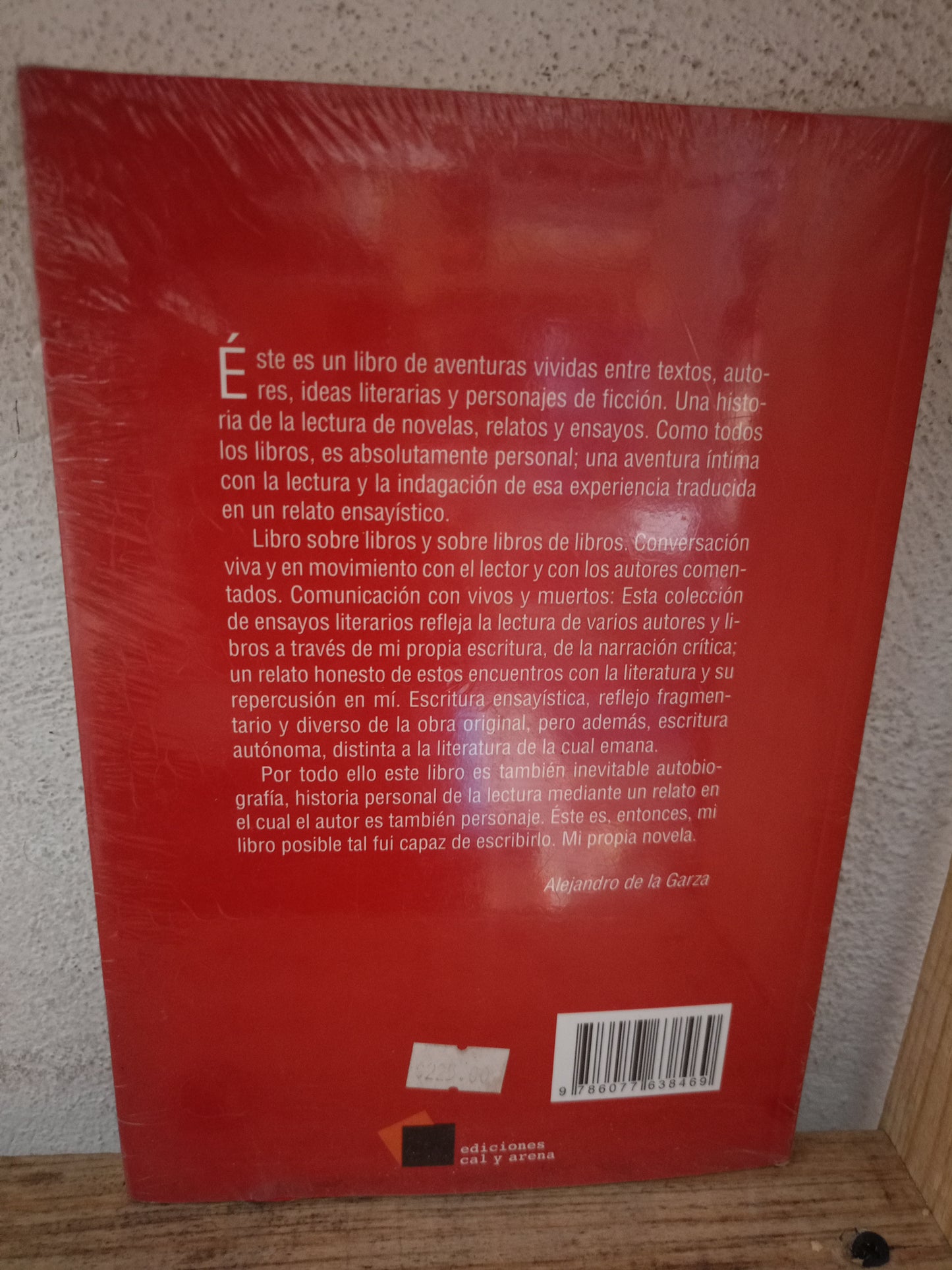 ESPEJO DE AGUA POR ALEJANDRO DE LA GARZA NUEVO LIBROS NUEVOS LITERARIO 305