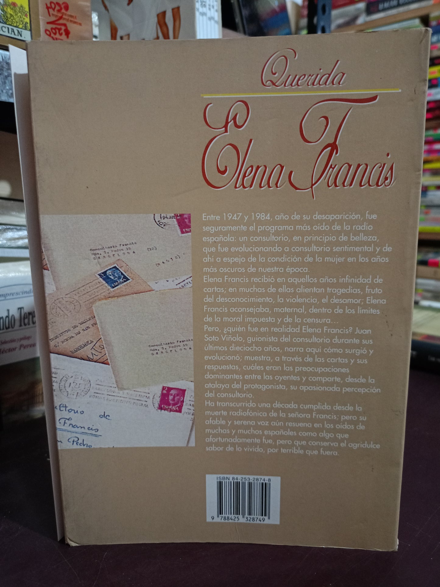 QUERIDA ELENA FRANCIS POR JUAN SOTO VIÑOLO USADO NOVELA LITERARIO 305