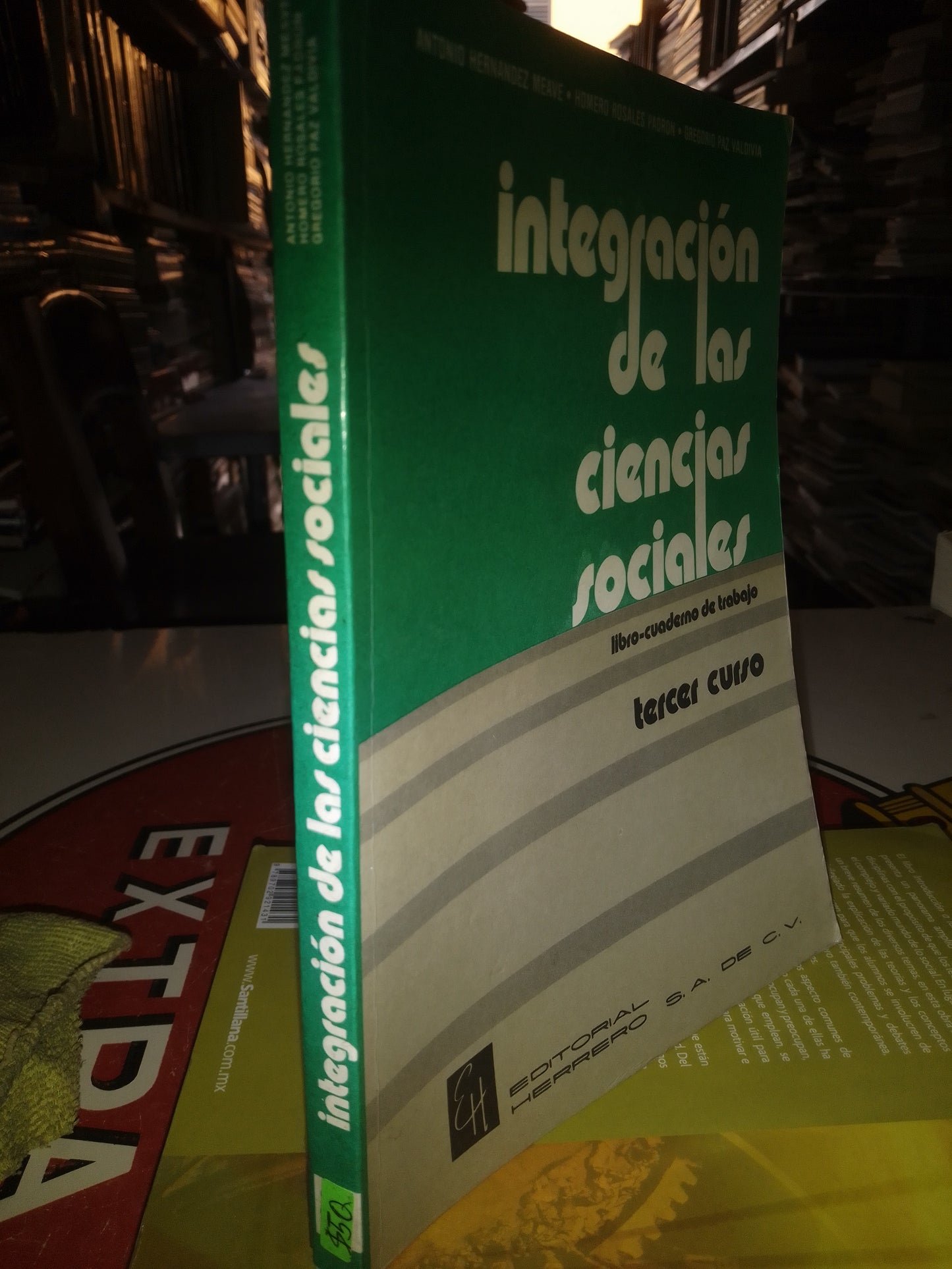 INTEGRACION DE LAS CIENCIAS SOCIALES CUADERNO DE TRABAJO TERCER CURSO POR HOMERO ROSALES PADRON USADO SOCIOLOGÍA LITERARIO 207