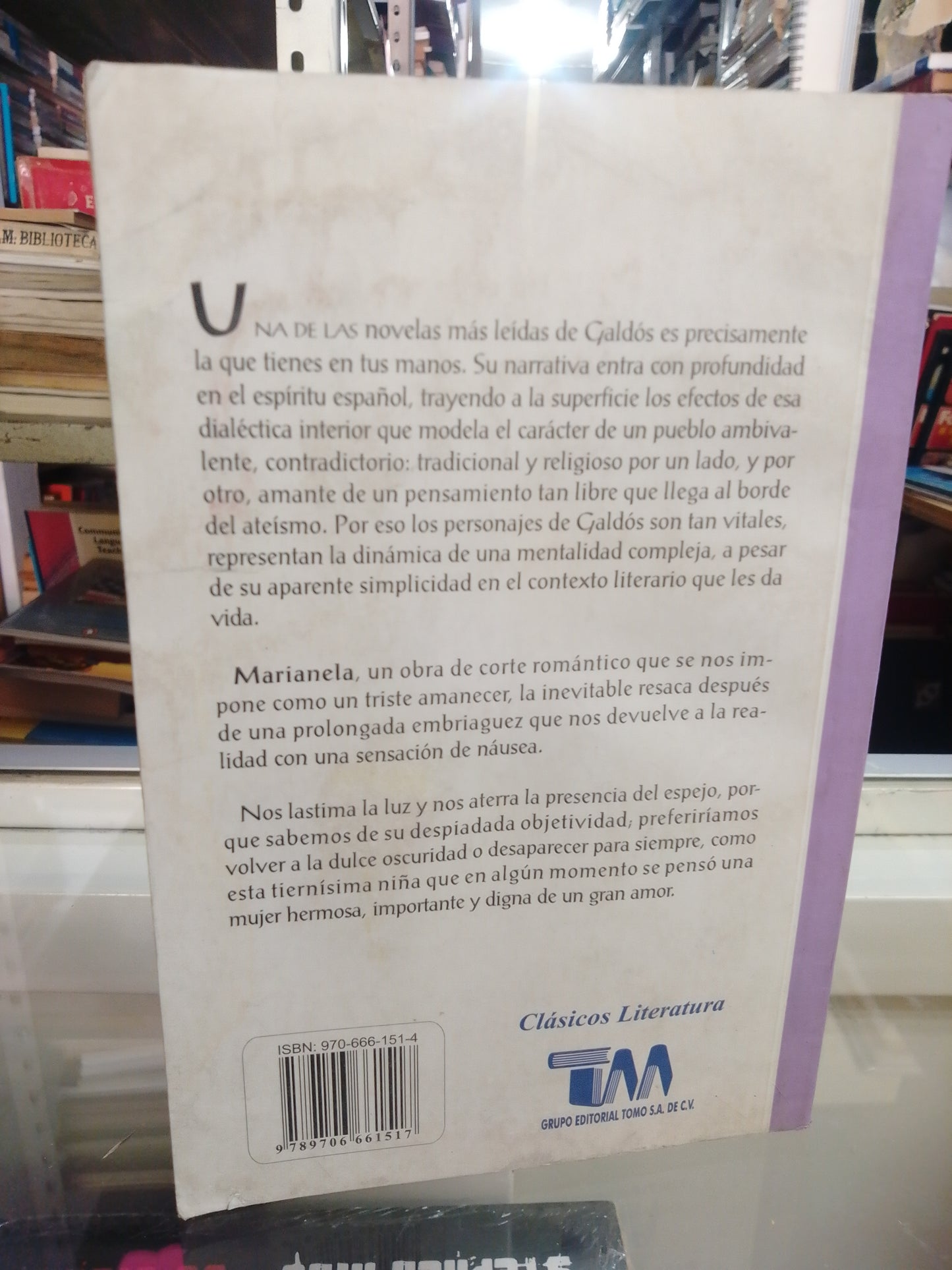MARIANELA POR BENITO PEREZ GALDOS USADO NOVELAS JUAREZ
