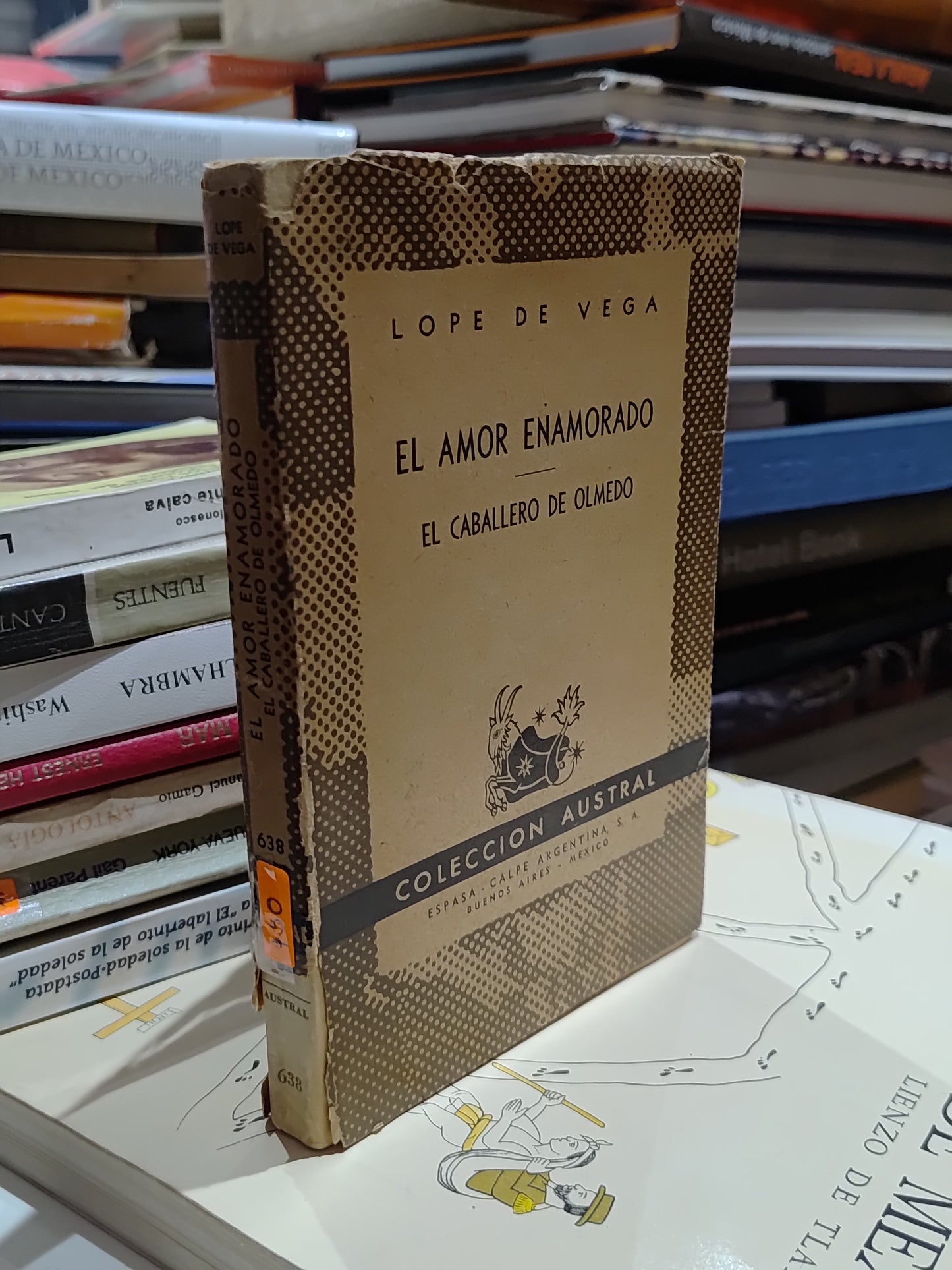 EL AMOR ENAMORADO EL CABALLERO DE OLMEDO POR LOPE DE VEGA USADO NOVELAS JUAREZ 515