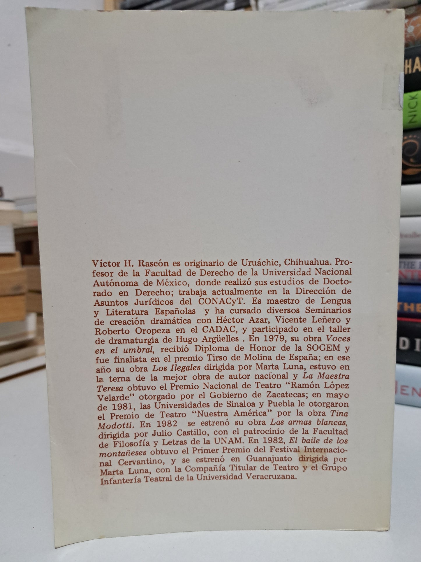 EL BAILE DE LOS MONTAÑESES VICTOR H. RASCÓN USADO NOVELA JUÁREZ