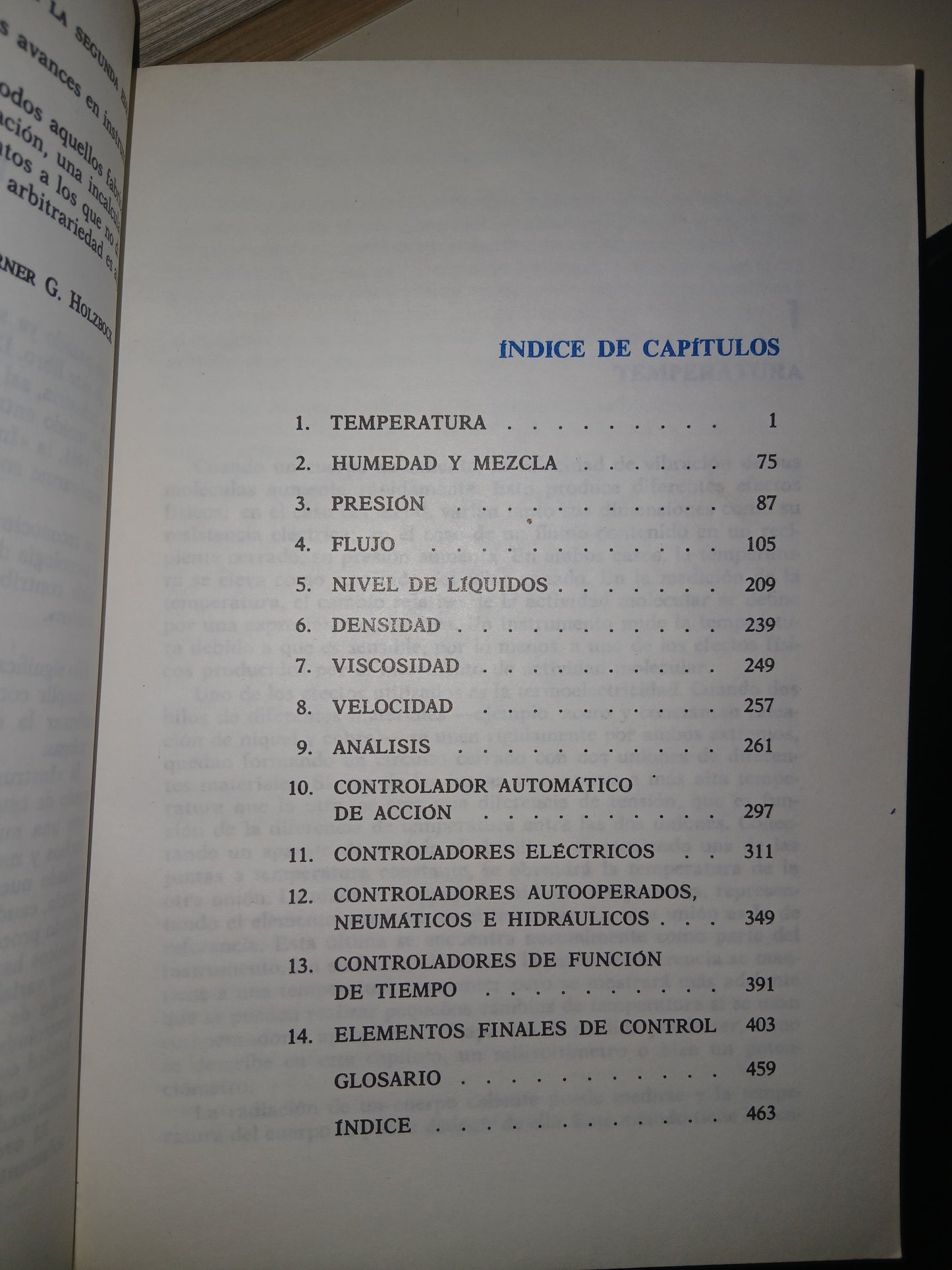 INSTRUMENTOS PARA MEDICIÓN Y CONTROL POR W.G. HOLZBOCK USADO MECÁNICA LITERARIO 207