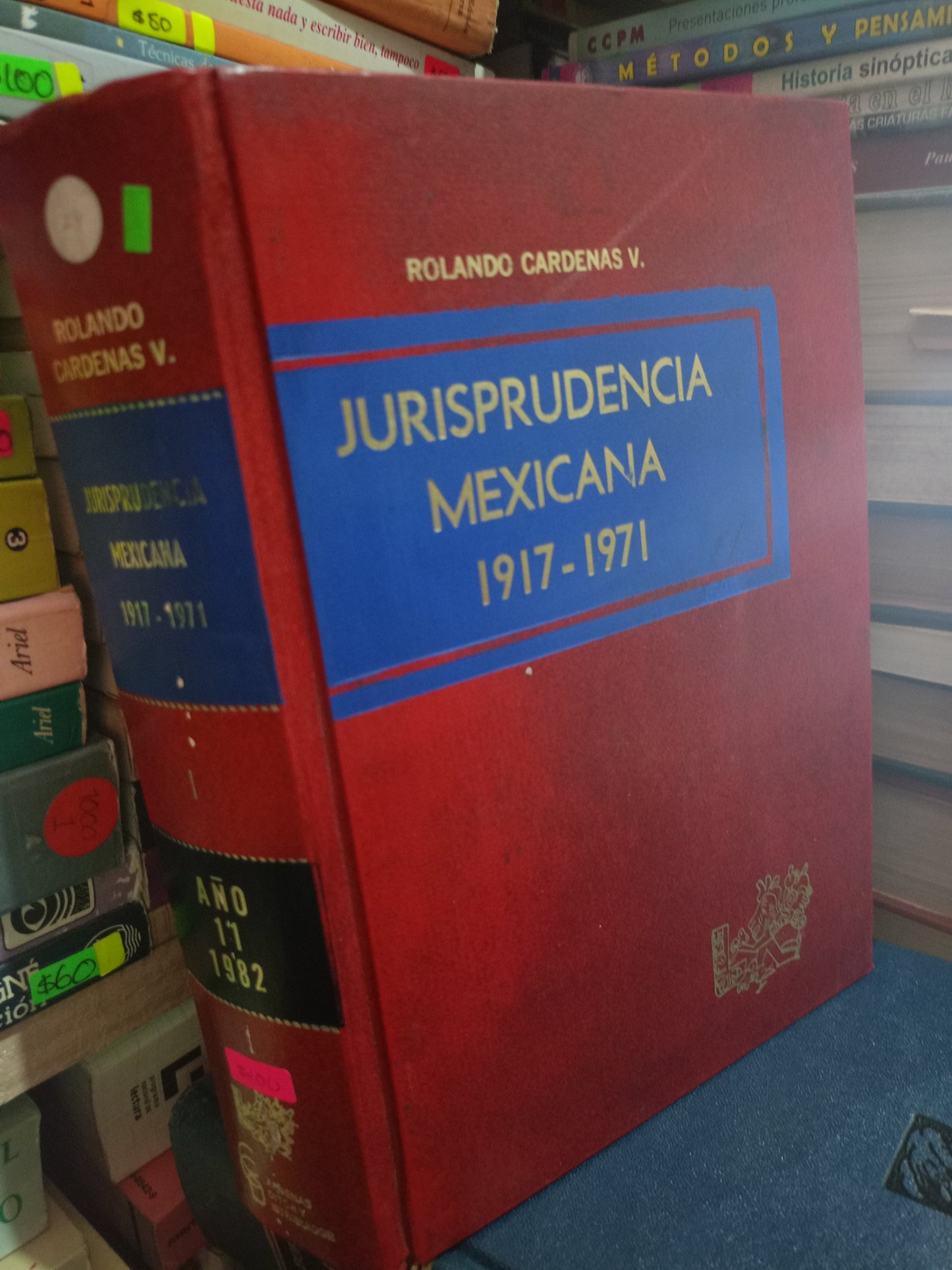 JURISPRUDENCIA MEXICANA 1917-1971 POR ROLANDO CARDENAS V. USADO DERECHO LITERARIO 305