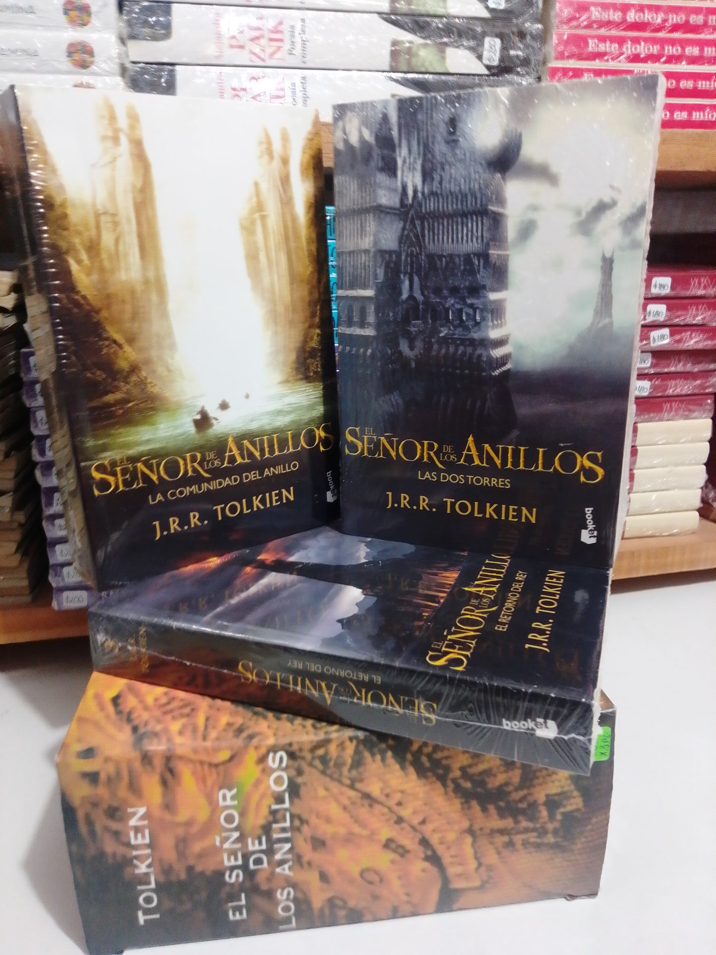 EL SEÑOR DE LOS ANILLOS 3 TOMOS POR J.R.R.TOLKIEN NUEVO JUAREZ