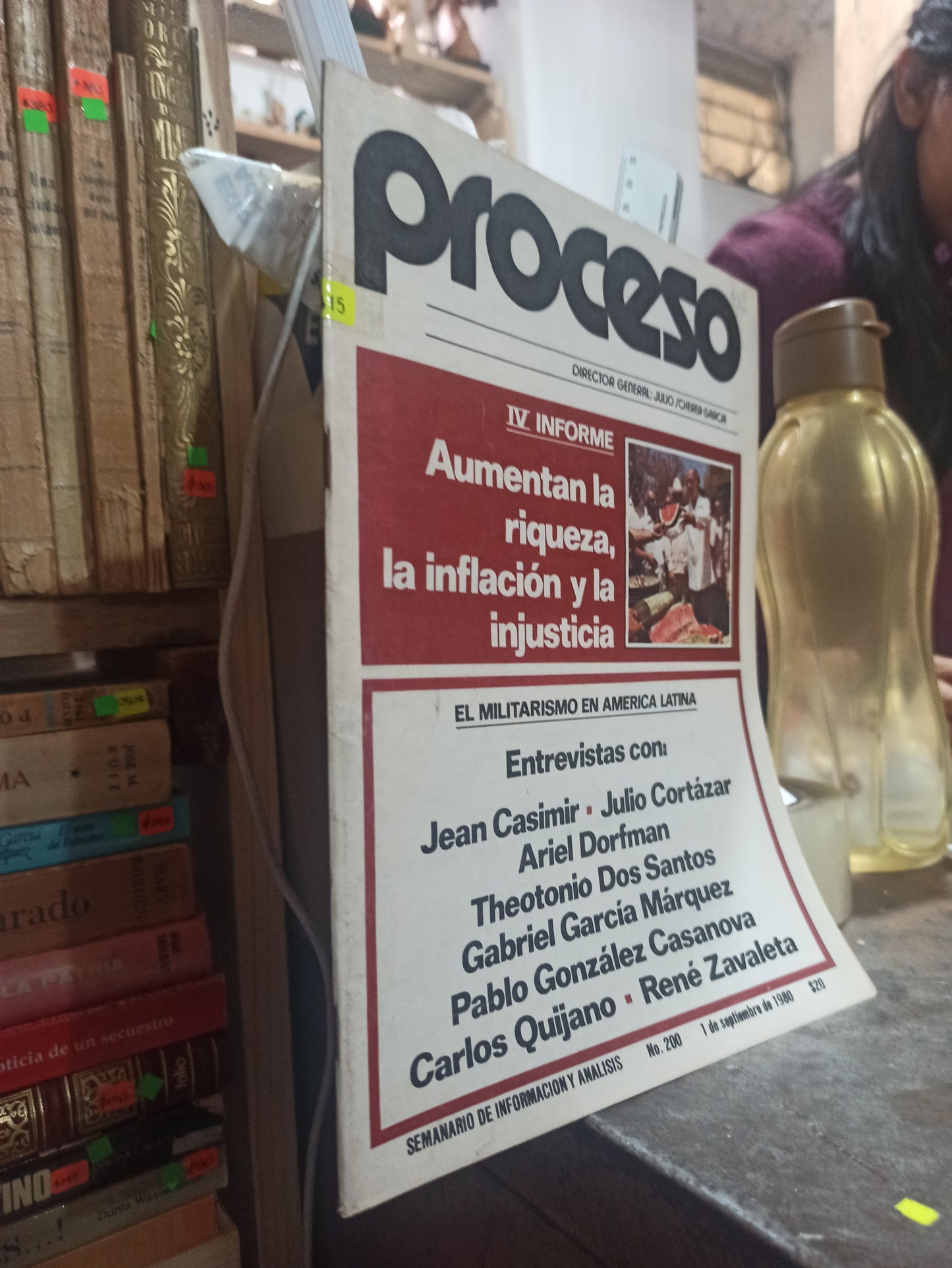 REVISTA PROCESO AUMENTAN LA RIQUEZA LA INFLACION Y LA INJUSTICIA POR JULIO SCHERER GARCIA USADO BUEN ESTADO PASTA BLANDA