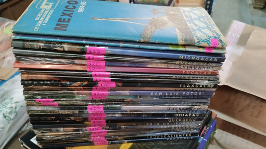 MAPA TURISTICO POR SECRETARIA DE COMUNICACIONES Y TRANSPORTES LIBRO USADO GEOGRAFÍA ALDAMA