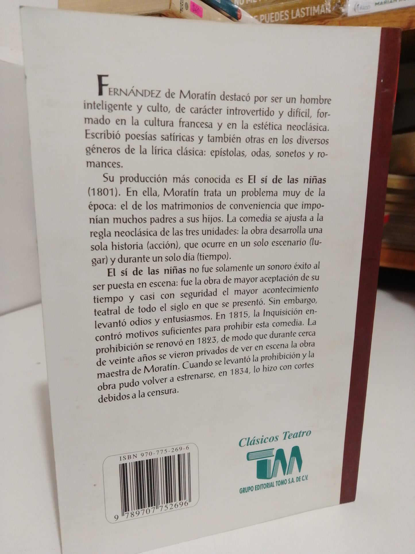 EL SÍ DE LAS NIÑAS LA ESCUELA DE LOS MARIDOS POR LEANDRO FERNÁNDEZ DE MORATIN USADO NOVELA JUÁREZ