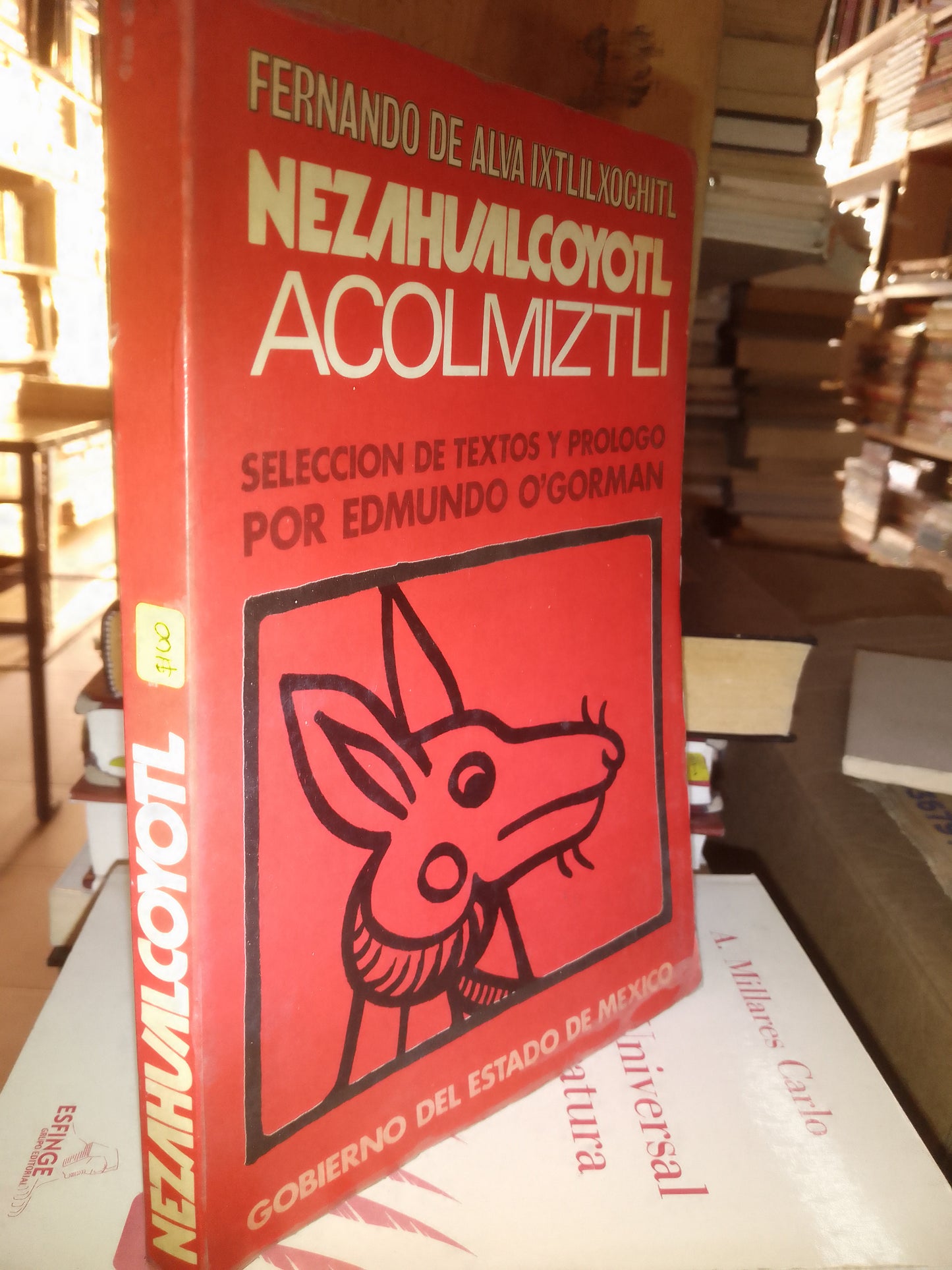 NEZAHUALCOYOTL ACOLMIZTLI POR FERNANDO DE ALVA USADO HISTORIA LITERARIO 207