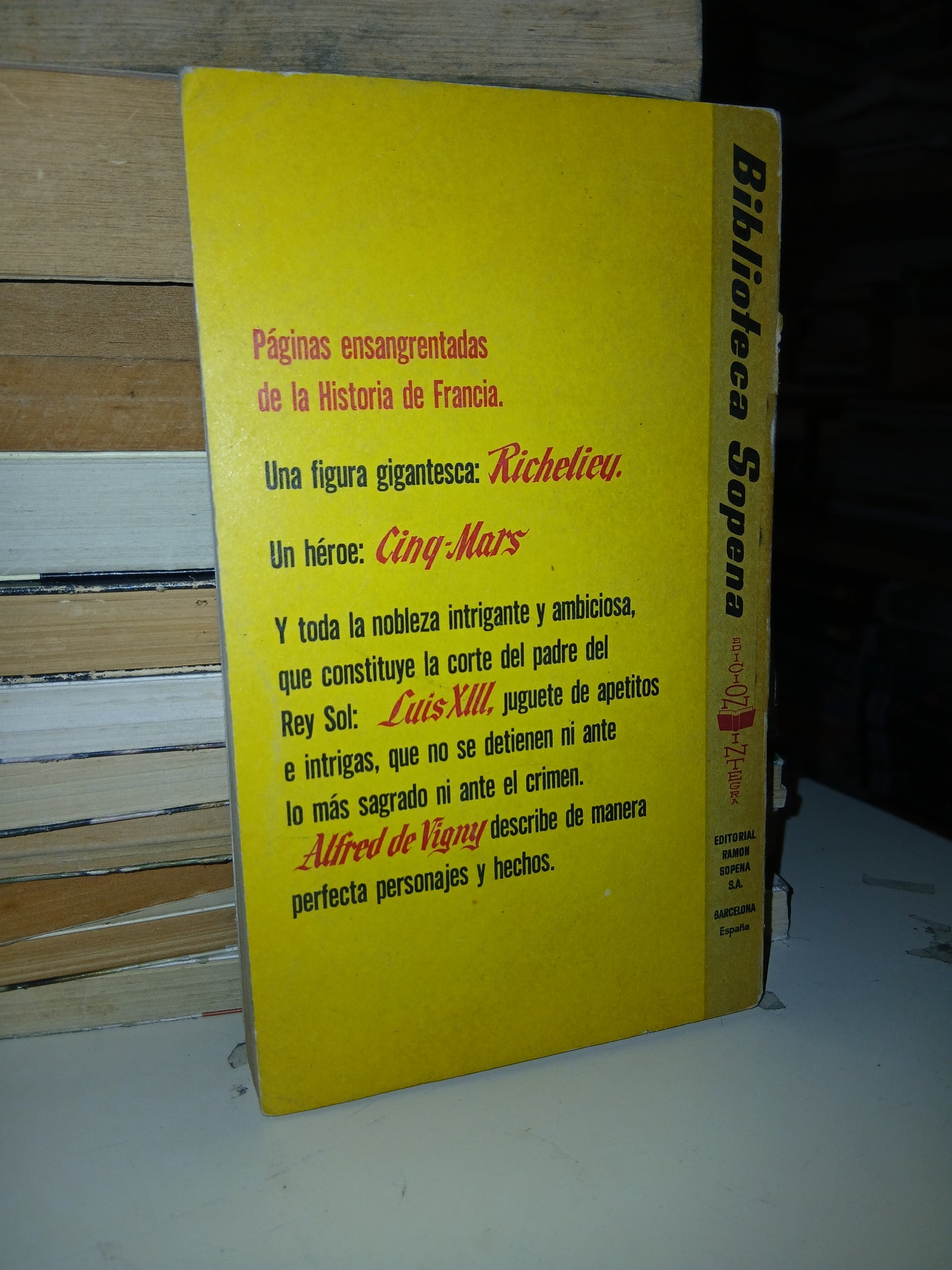 CINQ-MARS POR ALFREDO DE VIGNY USADO NOVELA LITERARIO 207