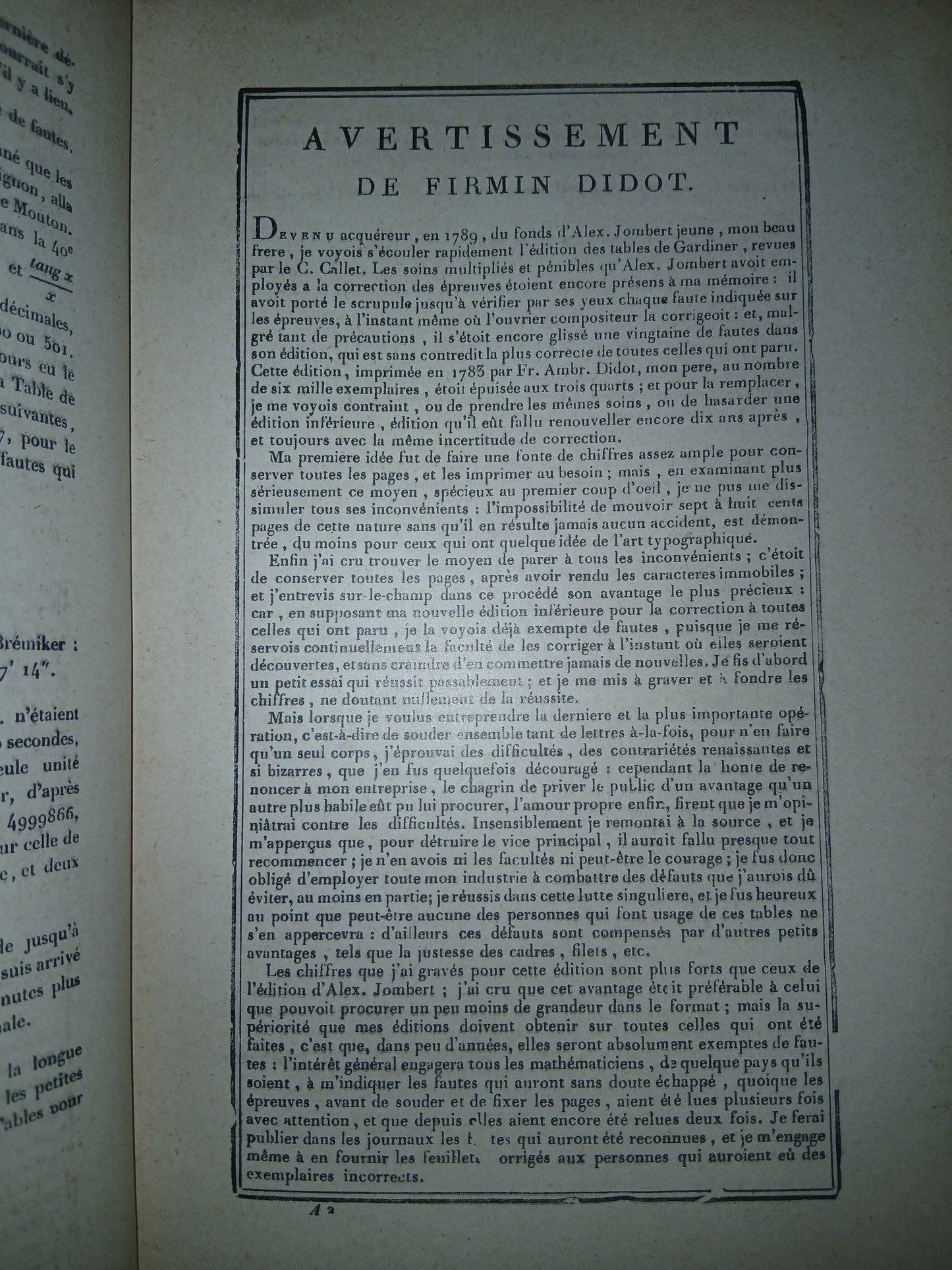 TABLES PORTATIVES DE LOGARITHMES POR FRANCOIS CALLET USADO QUÍMICA LITERARIO 207