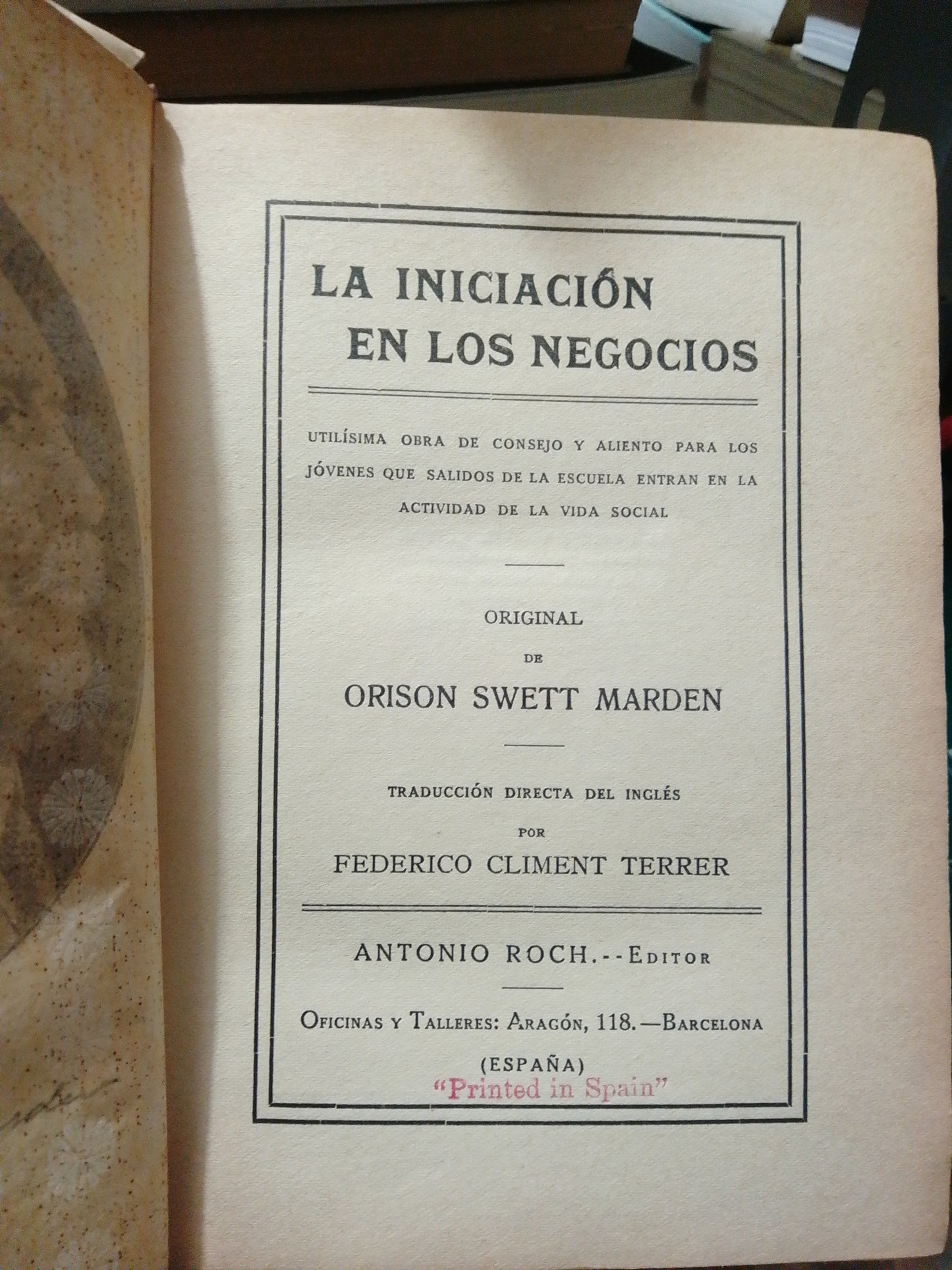 INICIACION DE NEGOCIOS POR FEDERICO CLIMENT USADO SUP.PERSONAL JUAREZ