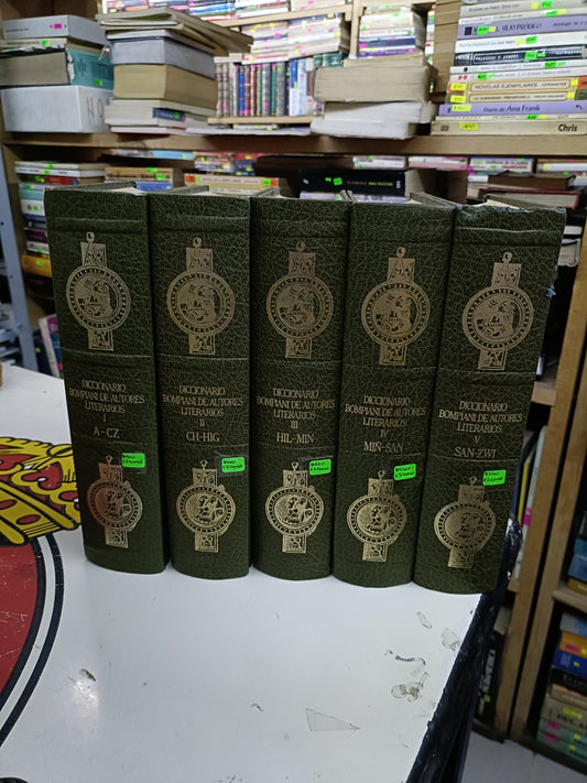 DICCIONARIO BOMPIANI DE AUTORES LITERARIOS TOMOS I A V USADO EDUCACIÓN LITERARIO 207