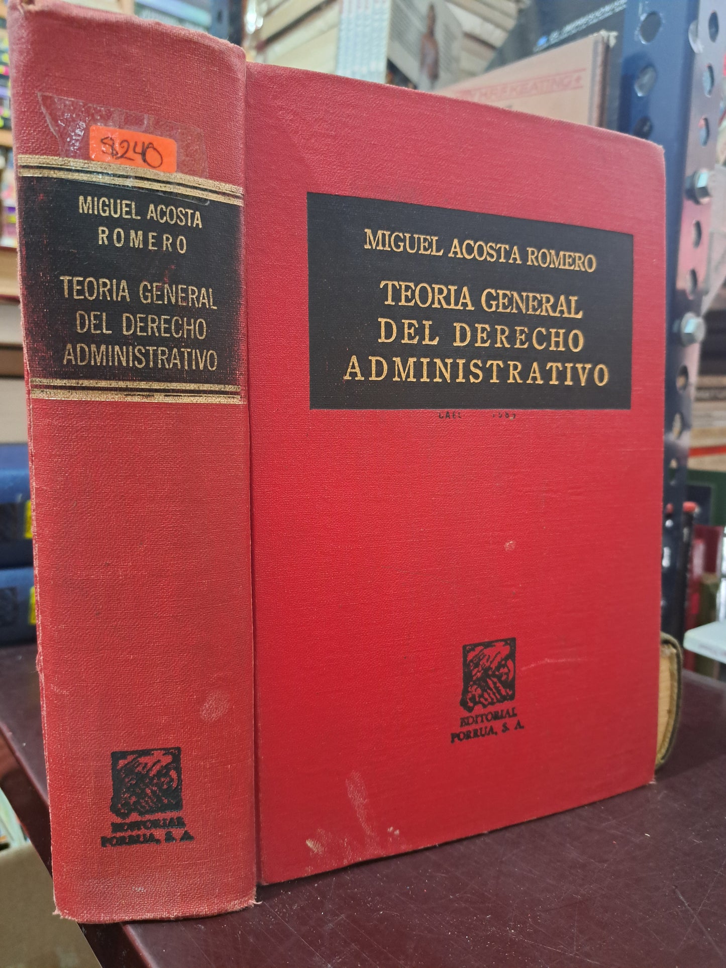 TEORÍA GENERAL DEL DERECHO ADMINISTRATIVO MIGUEL ACOSTA ROMERO USADO DERECHO LITERARIO 305