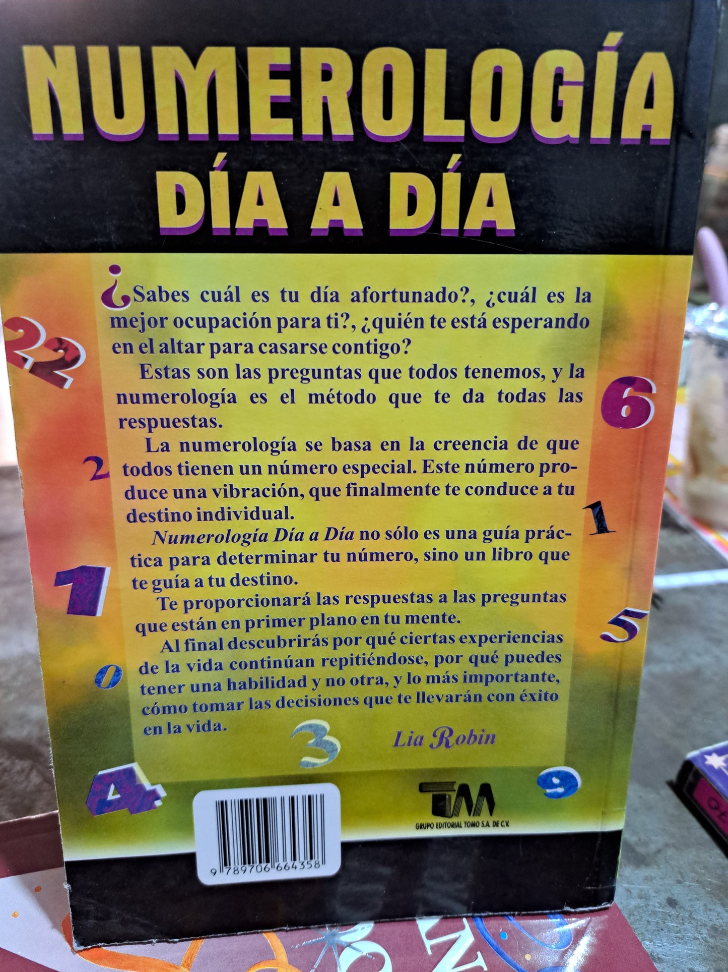 NUMEROLOGÍA DÍA A DÍA LIA ROBIN USADO ESOTERISMO ALDAMA