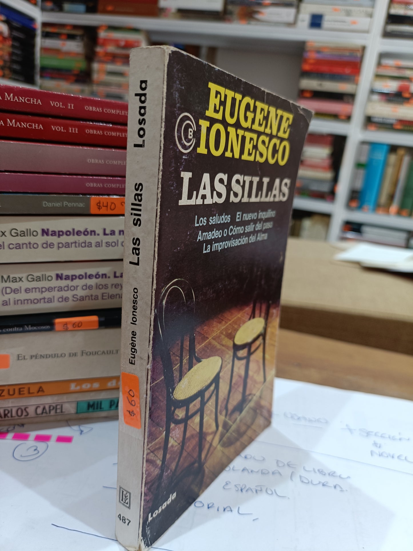 LAS SILLAS POR EUGENTE IINESCO USADO NOVELA JUAREZ 515