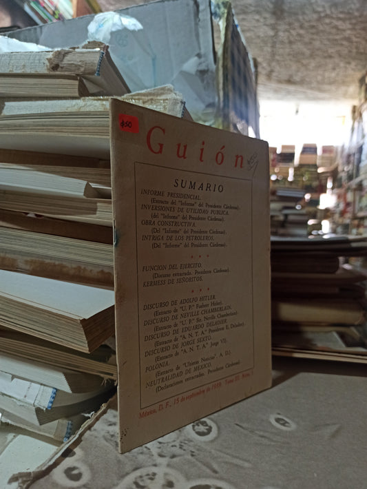 GUION SUMARIO USADO ANTIGUOS ALDAMA