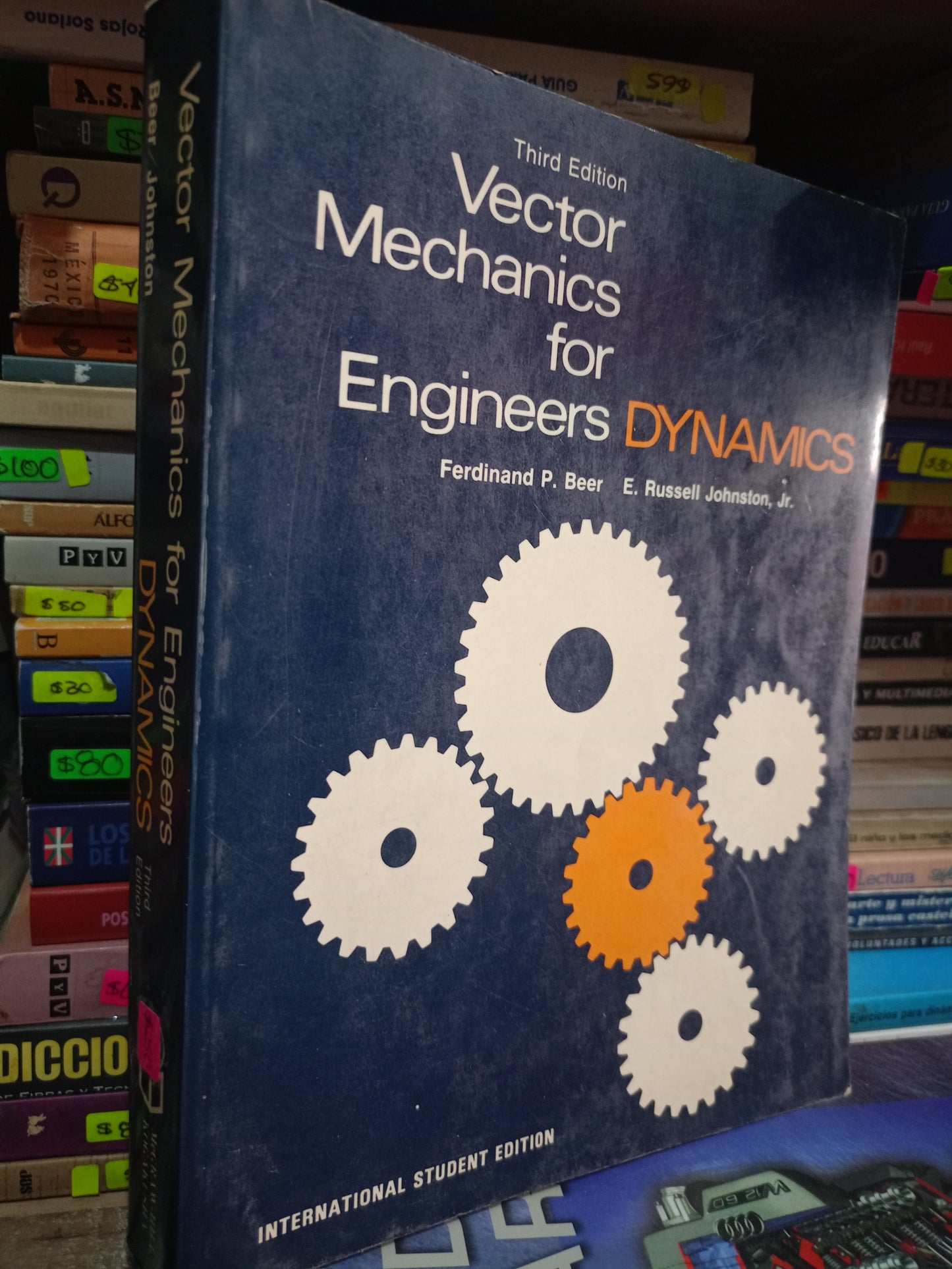 VECTOR MECHANICS FOR ENGINEERS DYNAMICS POR FERDINANDO P. BEER E. RUSSELL JOHNSTON USADO MATE LITERARIO 305