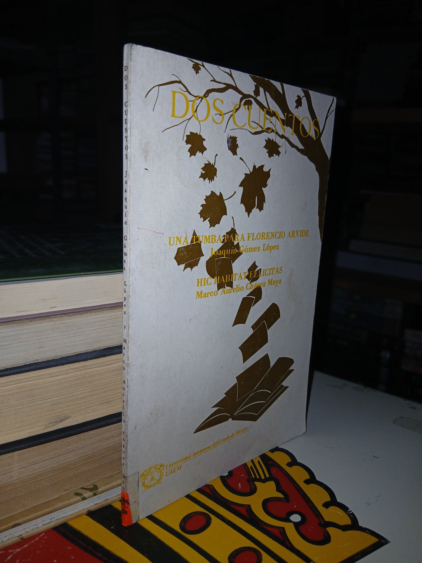 DOS CUENTOS: UNA TUMBA PARA FLORENCIO ARVIDE Y HIC HABITAT FELICITAS POR JOAQUÍN GÓMEZ Y MARCO AURELIO CHÁVEZ USADO NOVELA LITERARIO 207