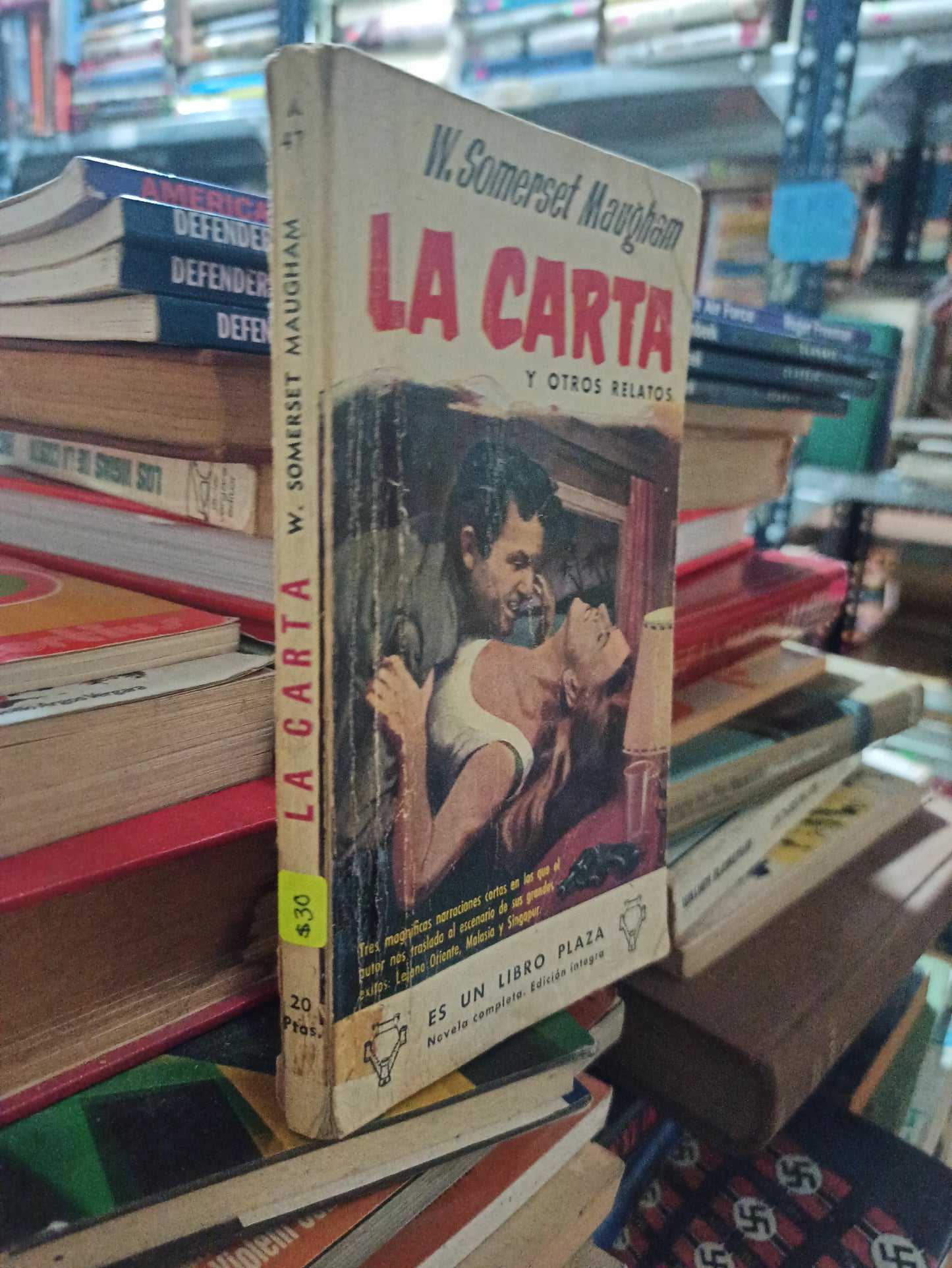 LA CARTA Y OTROS RELATOS POR W. SOMERSET MAUGHAM USADO NOVELAS ALDAMA