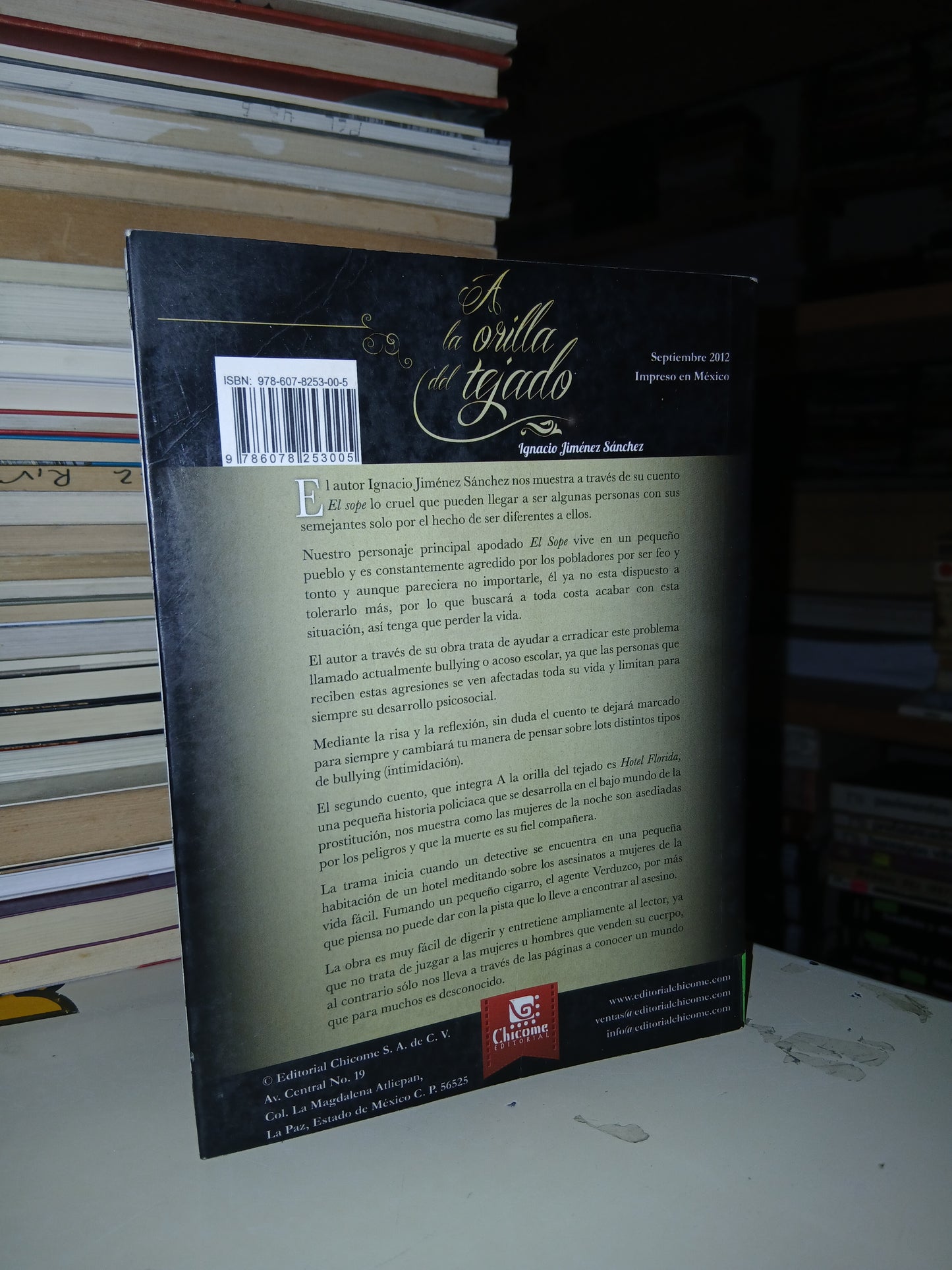 A LA ORILLA DEL TEJADO POR IGNACIO JIMÉNEZ SÁNCHEZ USADO ANTOLOGÍA LITERARIO 207