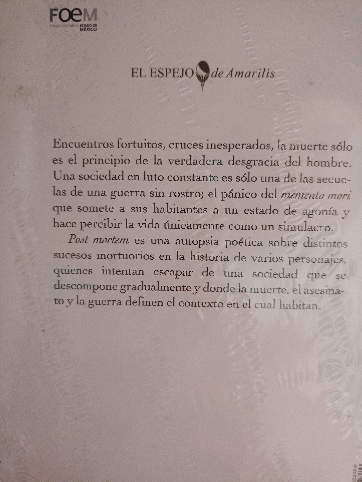 POST MORTEM NECROPSIA POETICA DEL DOLOR POR JOSUE ALMANZA USADO POESIA LITERARIO #305