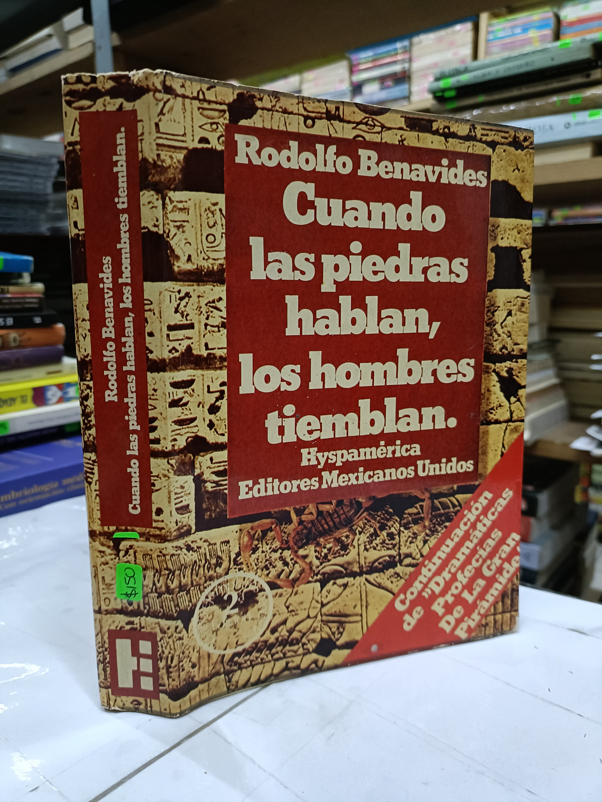 CUANDO LAS PIEDRAS, HABLAN LOS HOMBRES TIEMBLAN POR RODOLFO BENAVIDES USADO NOVELA LITERARIO 207