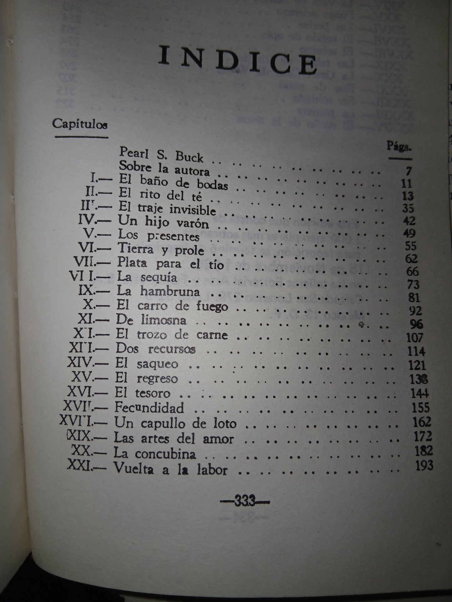 LA BUENA TIERRA POR PEARL S. BUCK USADO NOVELA LITERARIO 207