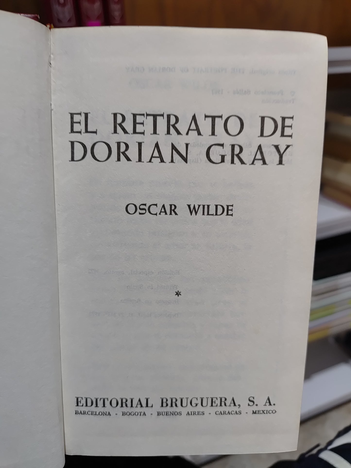 EL RETRTO DE DORIAN GRAY POR OSCAR WILDE USADO NOVELAS JUAREZ 515