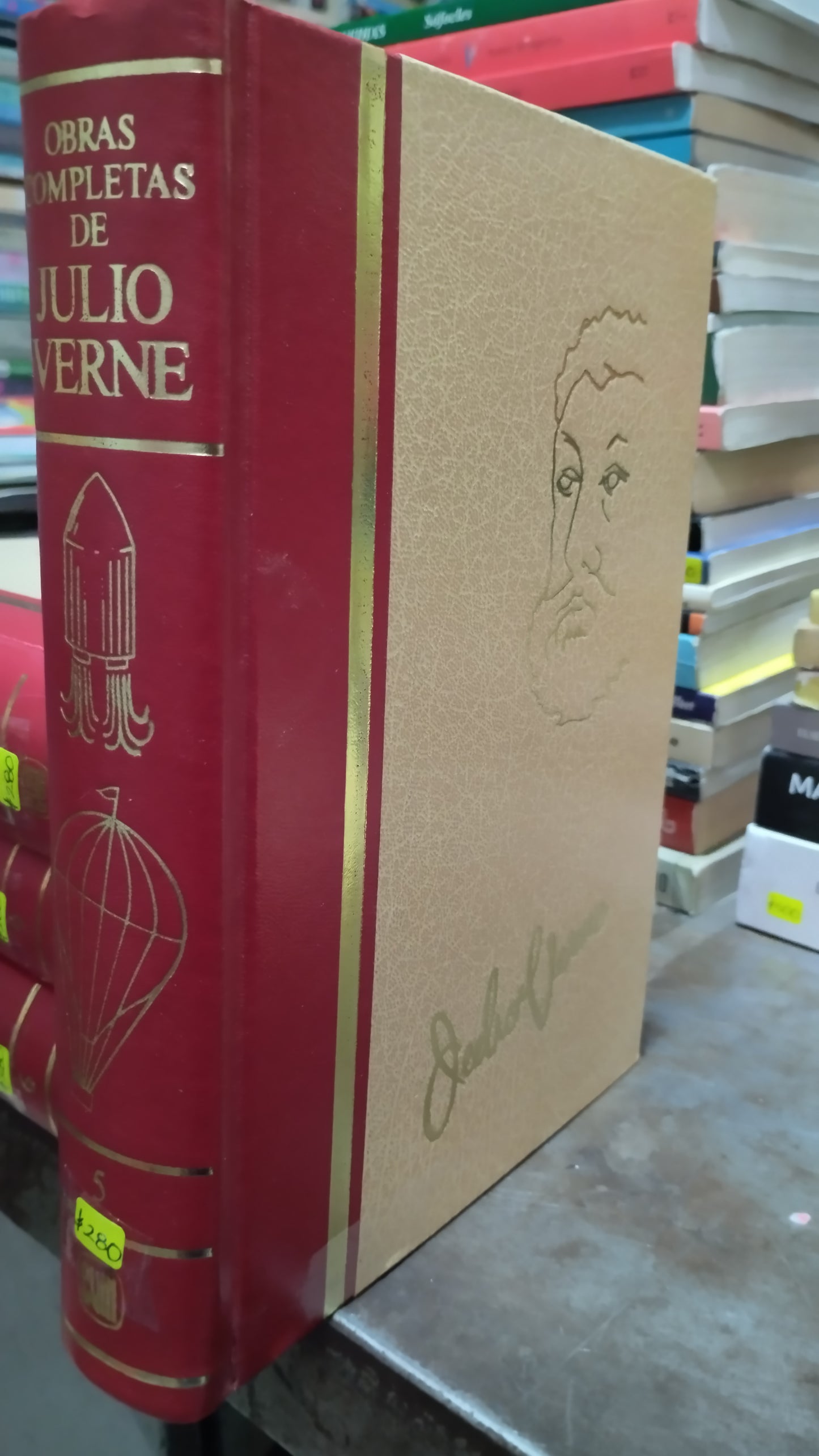 OBRAS COMPLETAS DE JULIO VERNE 5 LIBRO USADO NOVELAS ALDAMA