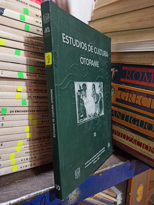 ESTUDIOS DE CULTURA OTOPAME POR EDITORIAL UNAM USADO HISTORIA ALDAMA