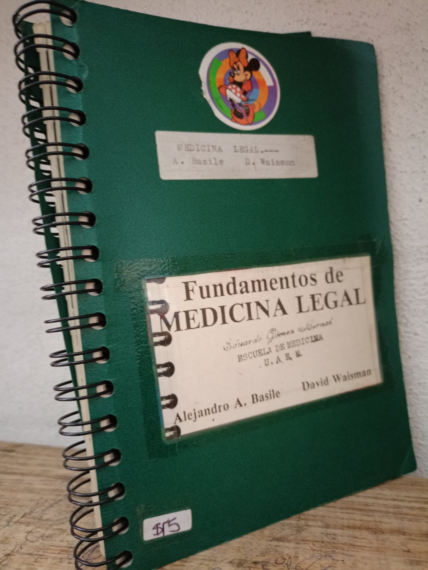FUNDAMENTOS DE MEDICINA LEGAL POR ALEJANDRO A. BASILE, DAVID WAISMAN USADO DERECHO LITERARIO 305