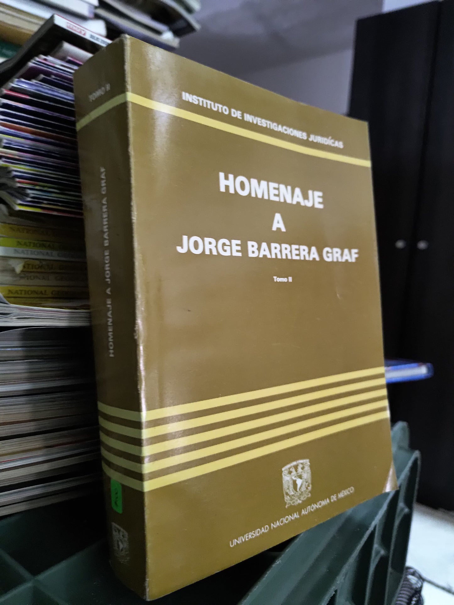 HOMENAJE A JORGE BARRERA GRAF TOMO 2 POR LA UNAM USADO DERECHO JUAREZ 515