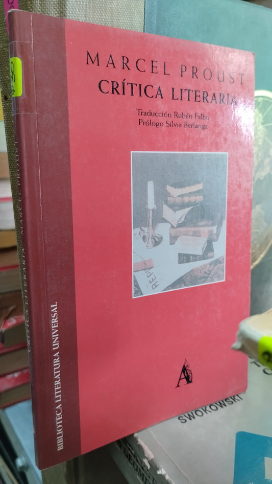 CRITICA LITERARIA POR MARCEL PROUST LIBRO USADO NOVELAS ALDAMA