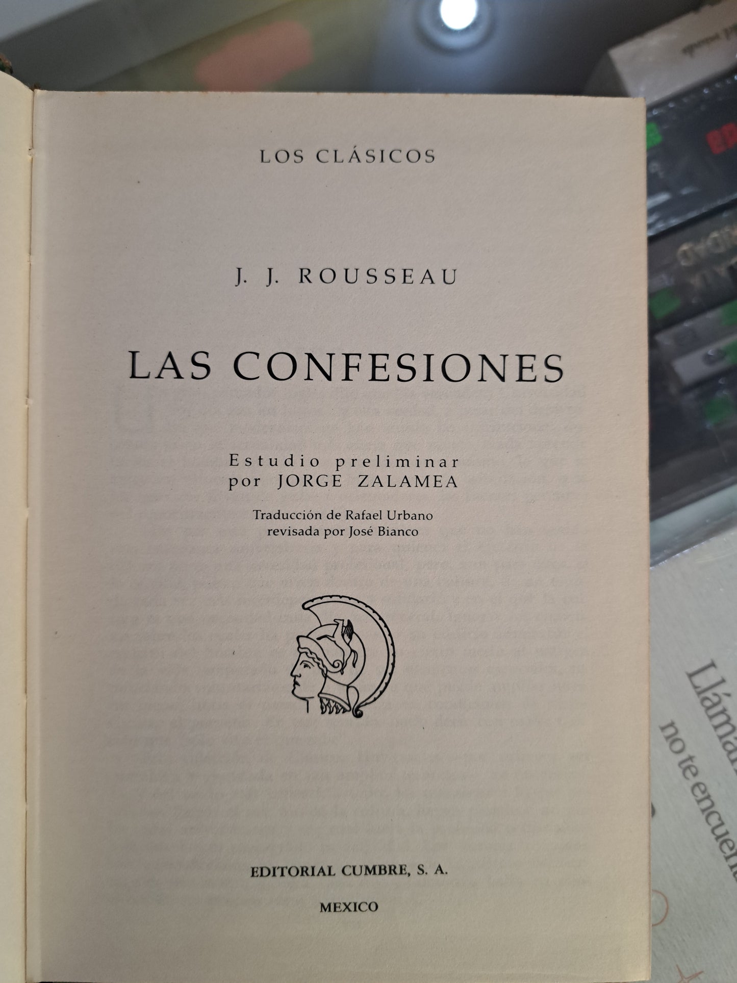 LAS CONFESIONES POR ROUSSEAU USADO NOVELA JUÁREZ