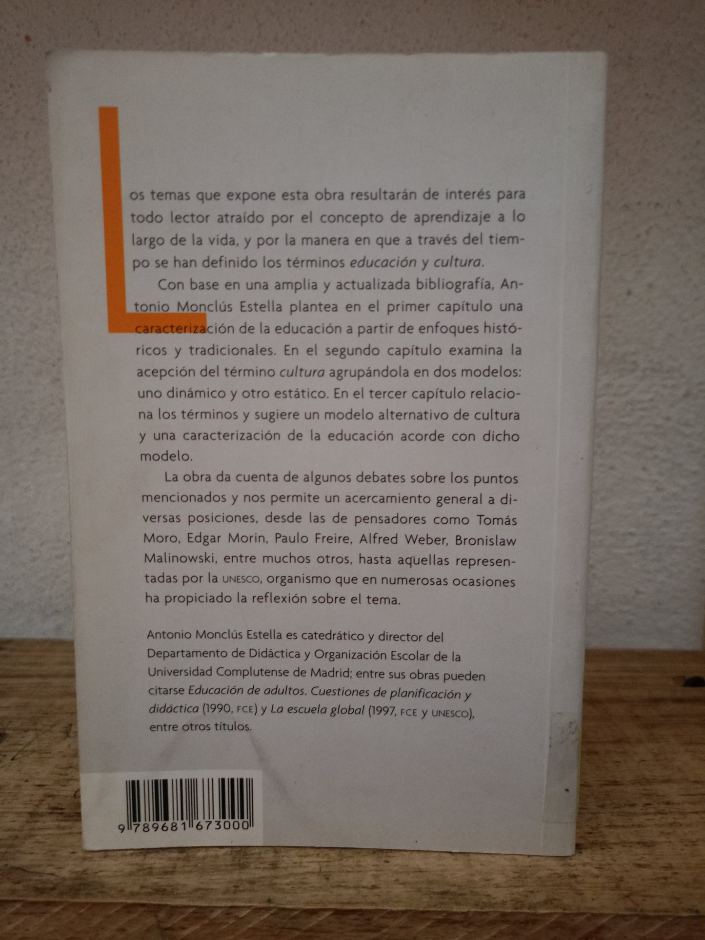 EDUCACIÓN Y CRUCE DE CULTURAS POR ANTONIO MONCLÚS ESTELLA USADO EDUCACIÓN LITERARIO 305