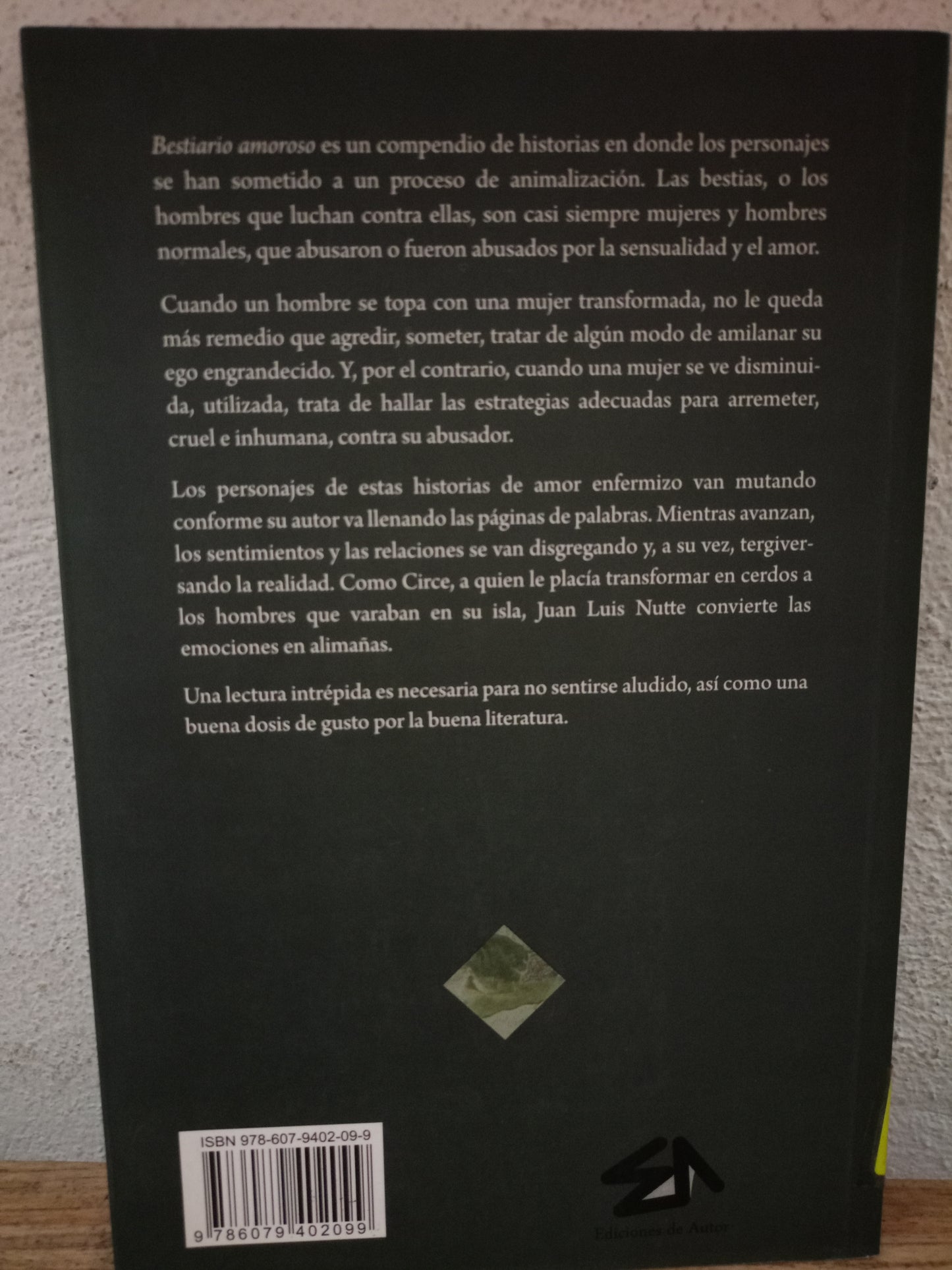 BESTIARIO AMOROSO JUAN LUIS NUTTE USADO NOVELA LITERARIO 305