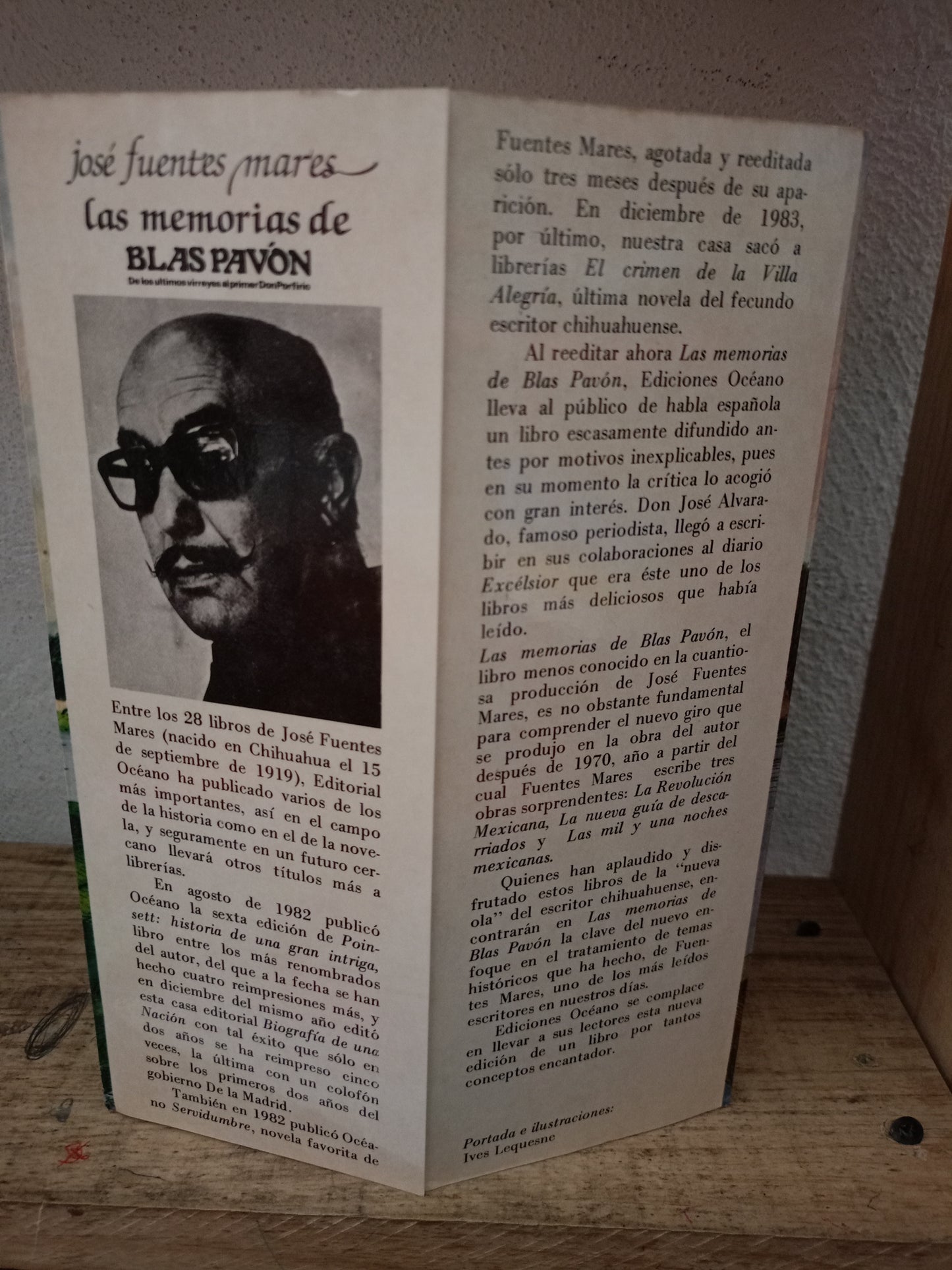 LAS MEMORIAS DE BLAS PAVÓN POR JOSÉ FUENTES MARES USADO NOVELA LITERARIO 305