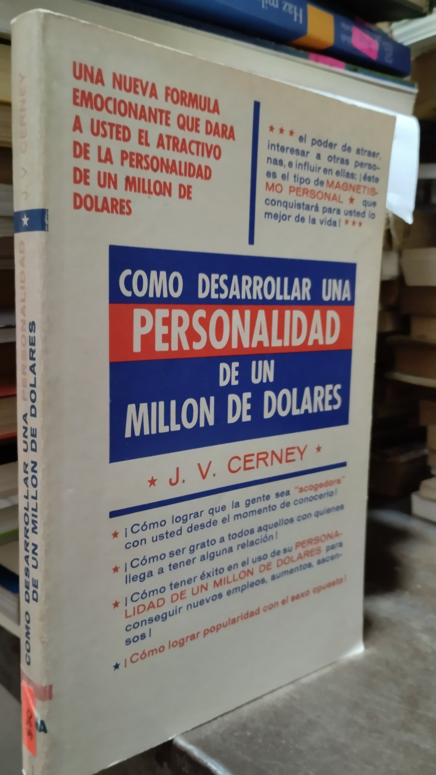 COMO DESARROLLAR UNA PERSONALIDAD DE UN MILLON DE DOLARES POR J V CERNEY LIBRO USADO SUPERACION PERSONAL ALDAMA