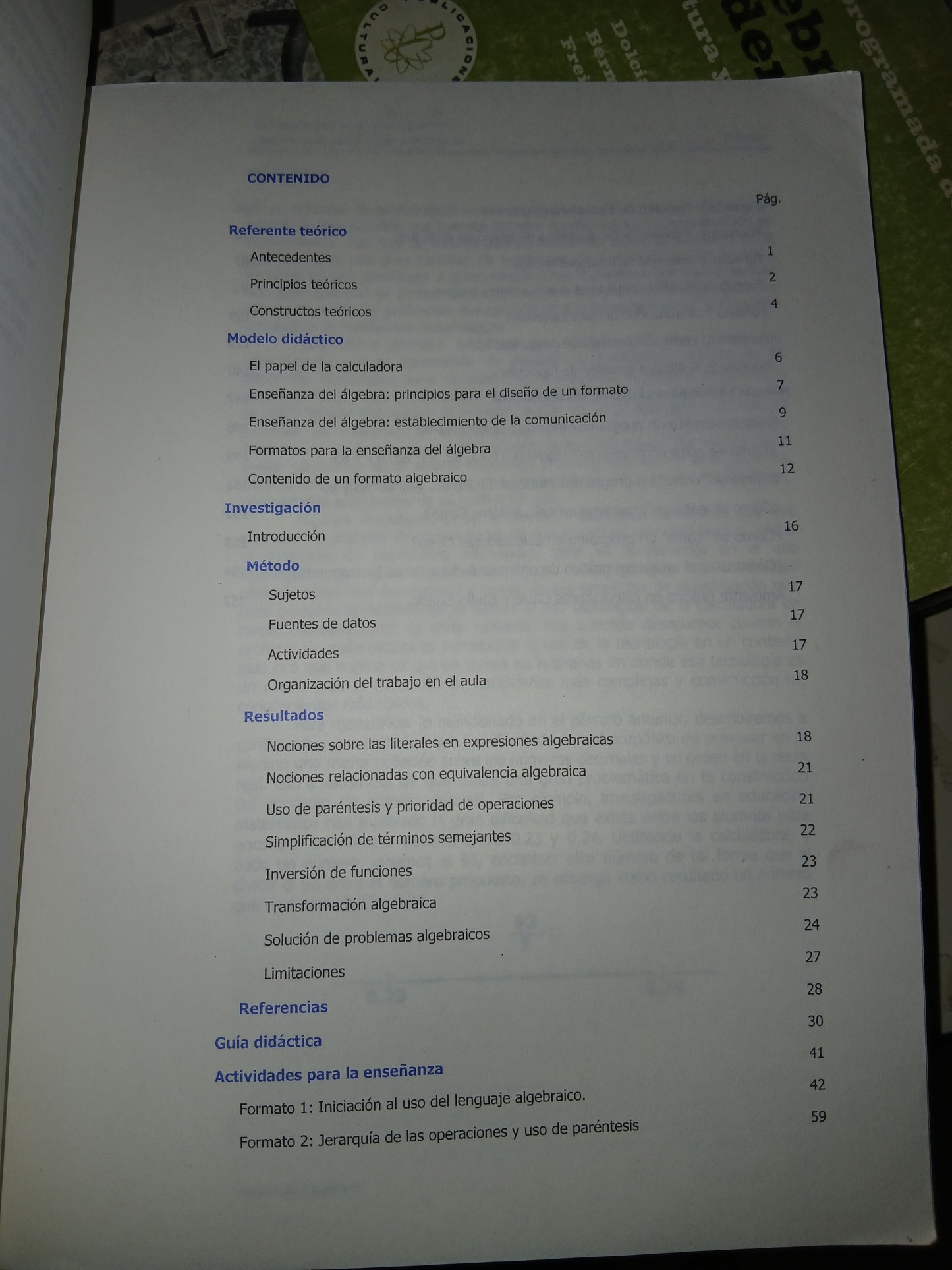 DESARROLLO DE HABILIDADES ALGEBRAICAS POR TENOCH E. CEDILLO ÁVALOS USADO ÁLGEBRA LITERARIO 207