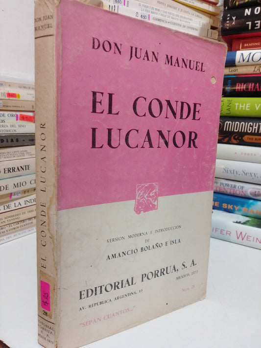 EL CONDE LUCANOR POR DON JUAN MANUEL USADO NOVELA JUÁREZ