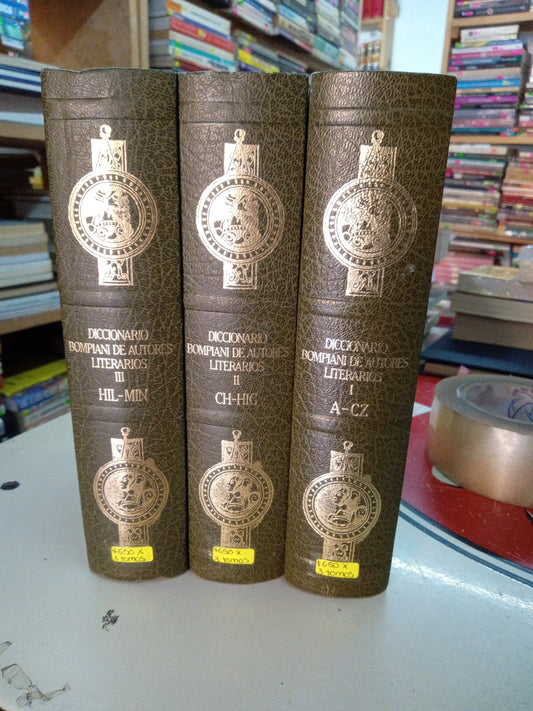 DICCIONARIO BOMPIANI DE AUTORES LITERARIOS I II III ( 3 TOMOS ) USADO HISTORIA LITERARIO 207