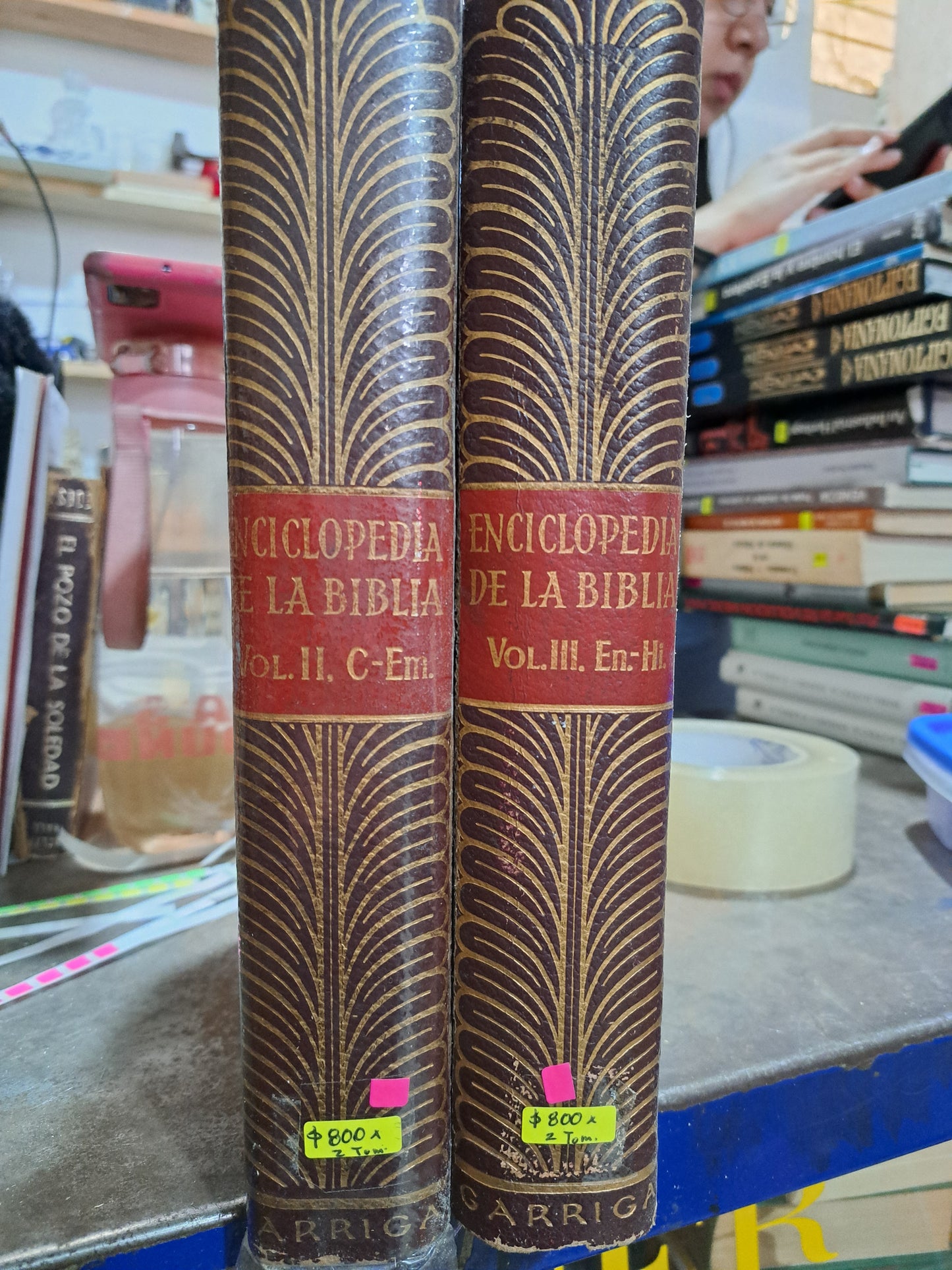 ENCICLOPEDIA DE LA BIBLIA SEGUNDO VOLUMEN C-EM, TERCER VOLUMEN EN.-HI. USADO ANTIGUO ALDAMA