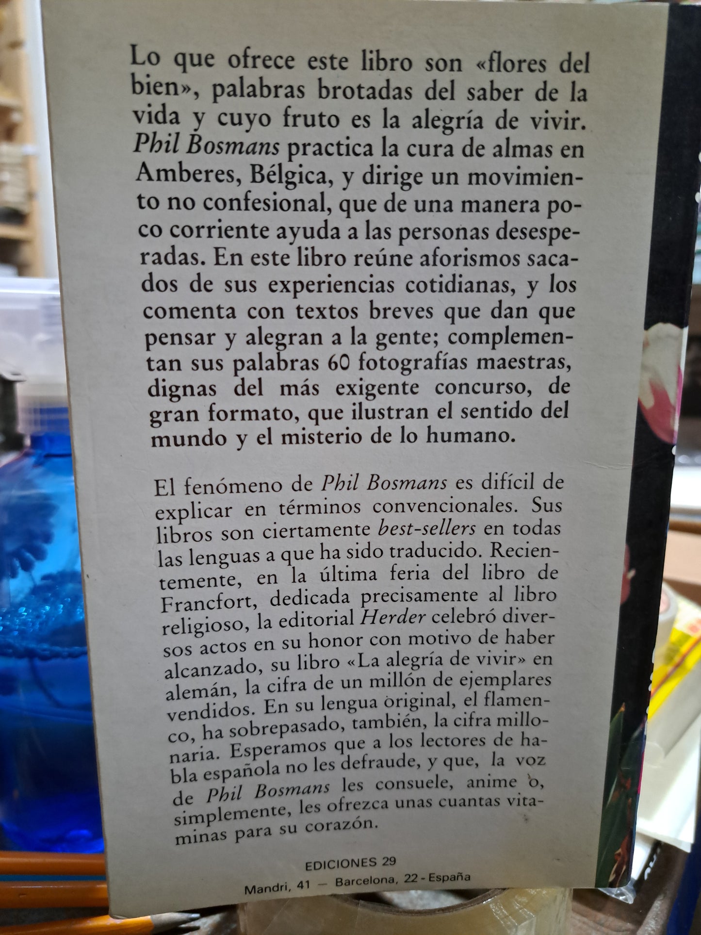 LAS FLORES DEL BIEB, PHIL BOSMANS USADO POESÍA ALDAMA