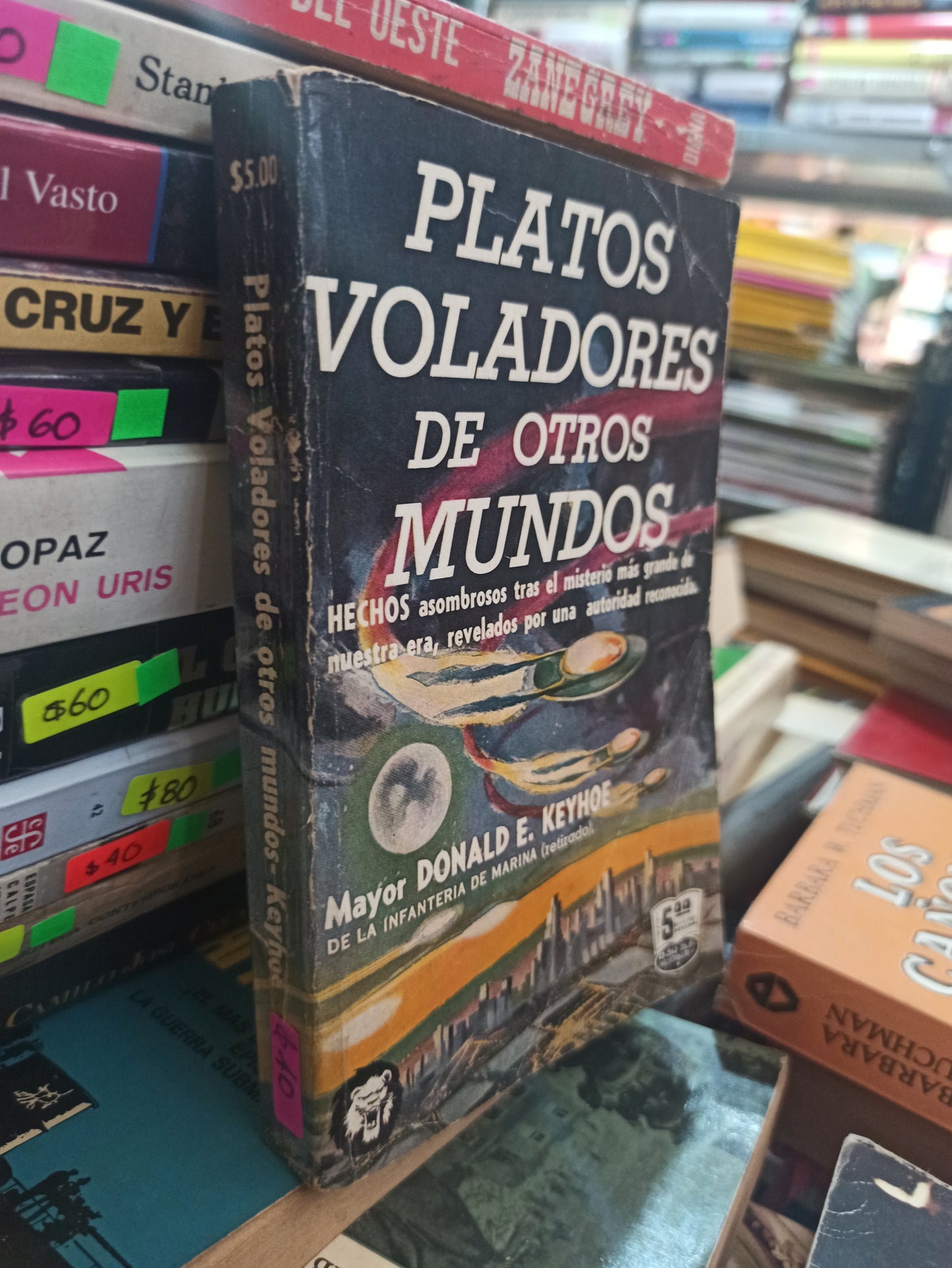 PLATOS VOLADORES DE OTROS MUNDOS POR MAYOR DONALD E. KEYHOE USADO NOVELAS ALDAMA