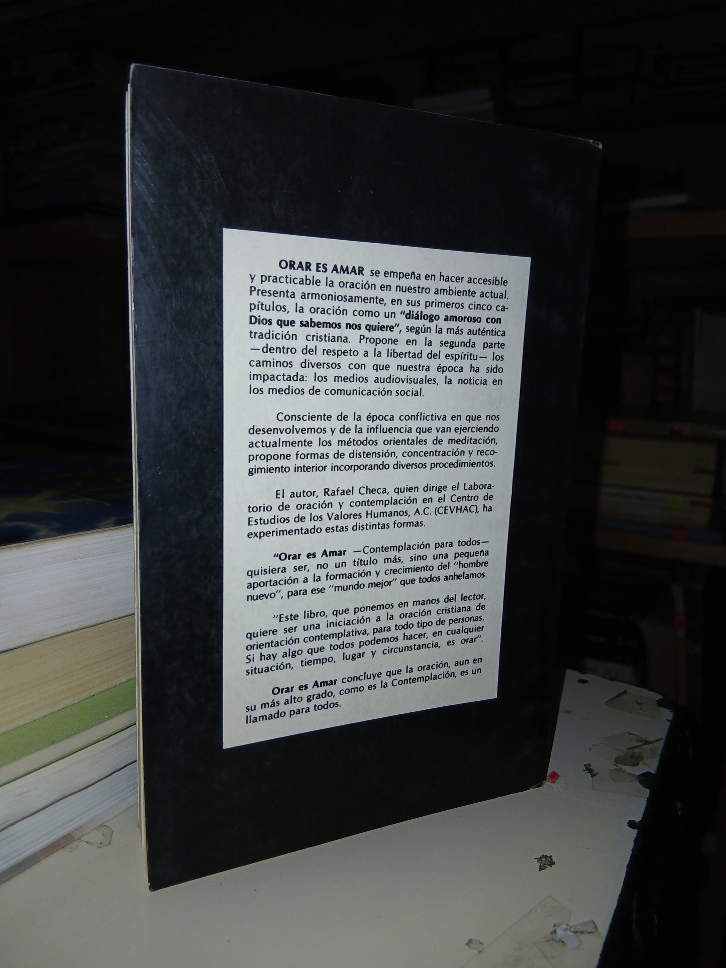 ORAR ES AMAR POR RAFAEL CHECA USADO RELIGIÓN LITERARIO 207