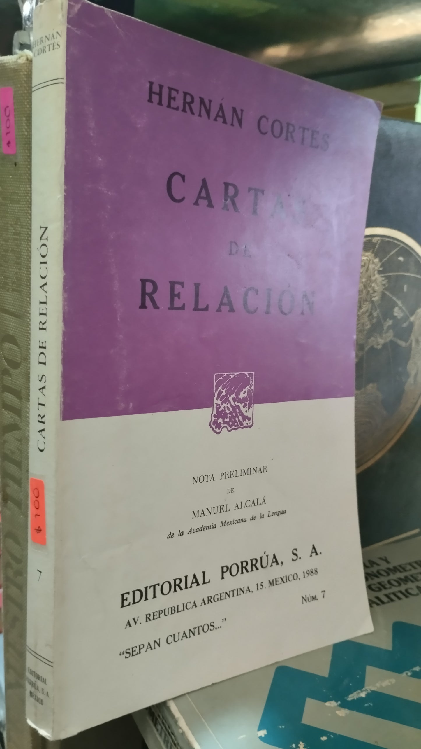 CARTAS DE RELACION POR HERNAN CORTES LIBRO USADO NOVELAS ALDAMA